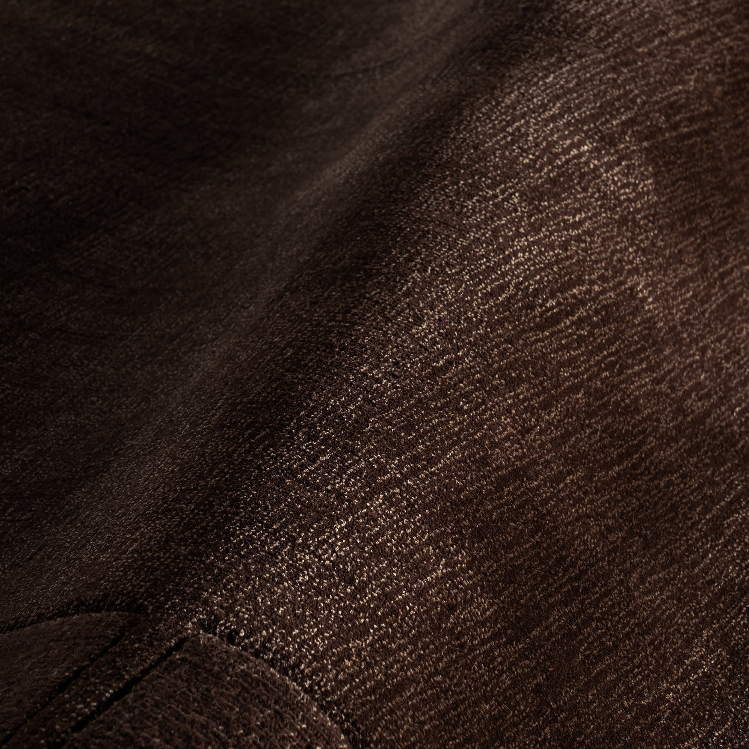 Petra High-Low Wool-Blend Rug | Truffle Brown - Image 3