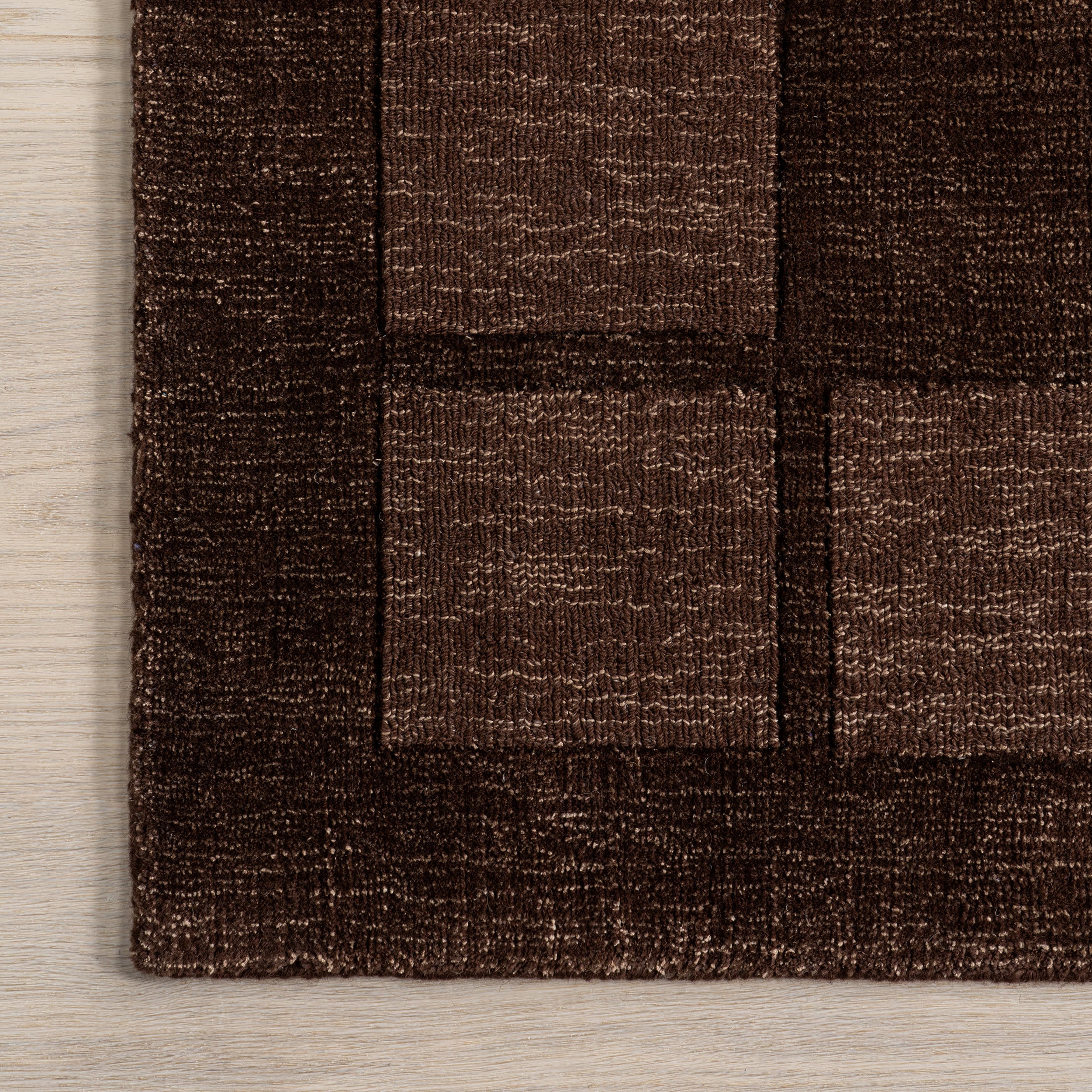 Petra High-Low Wool-Blend Rug | Truffle Brown - Image 4