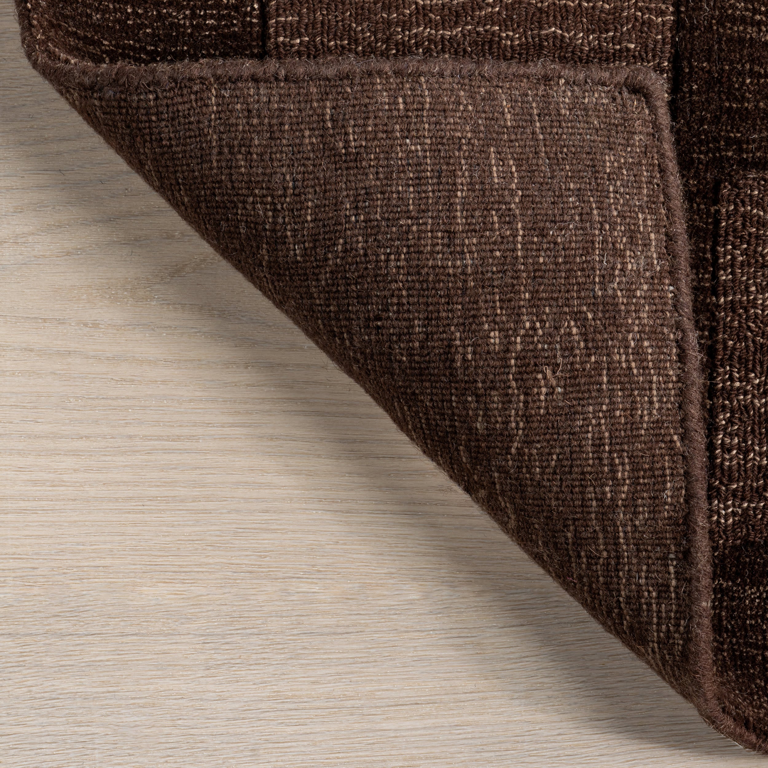 Petra High-Low Wool-Blend Rug | Truffle Brown - Image 6