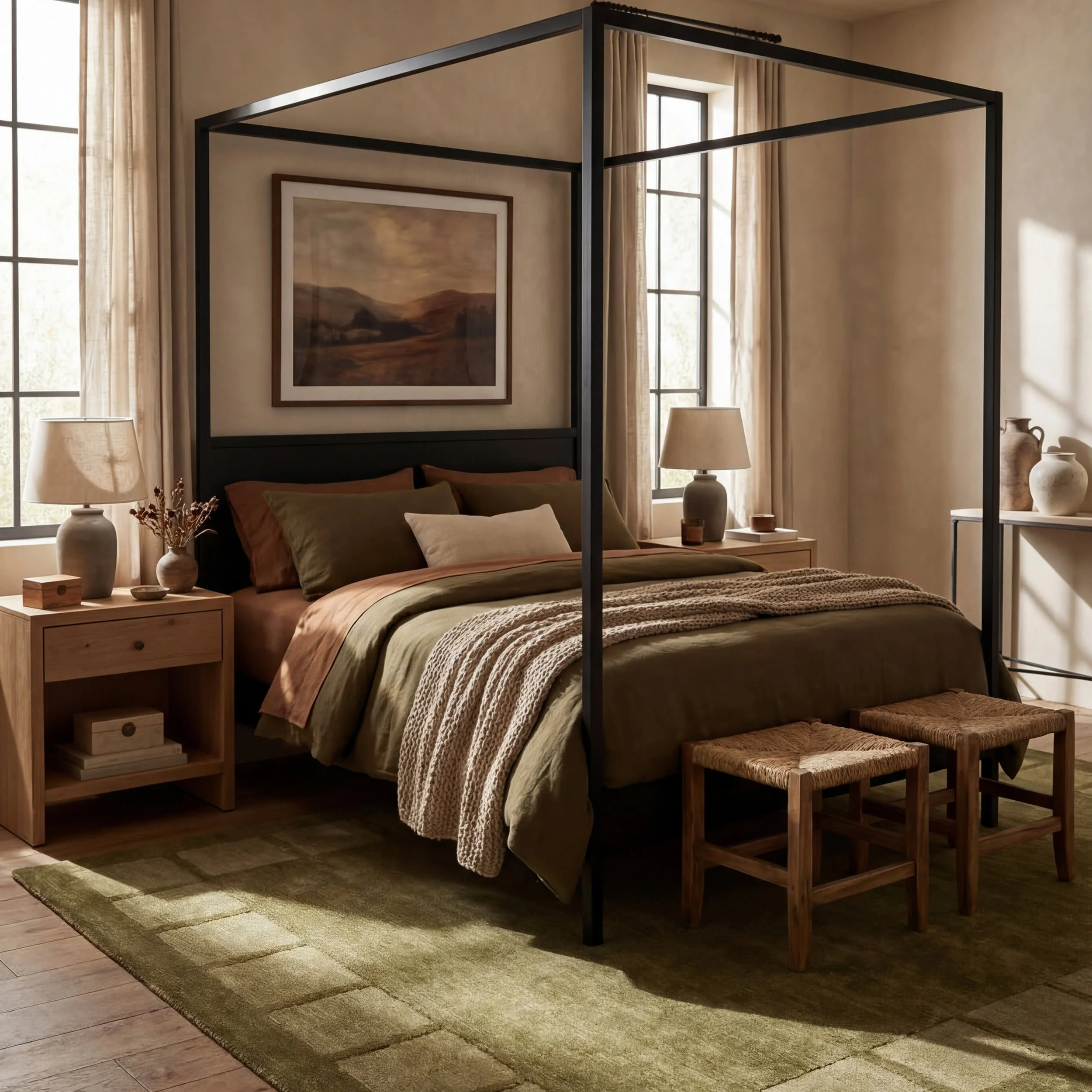 Petra High-Low Wool-Blend Rug | Verdant Green - Image 10