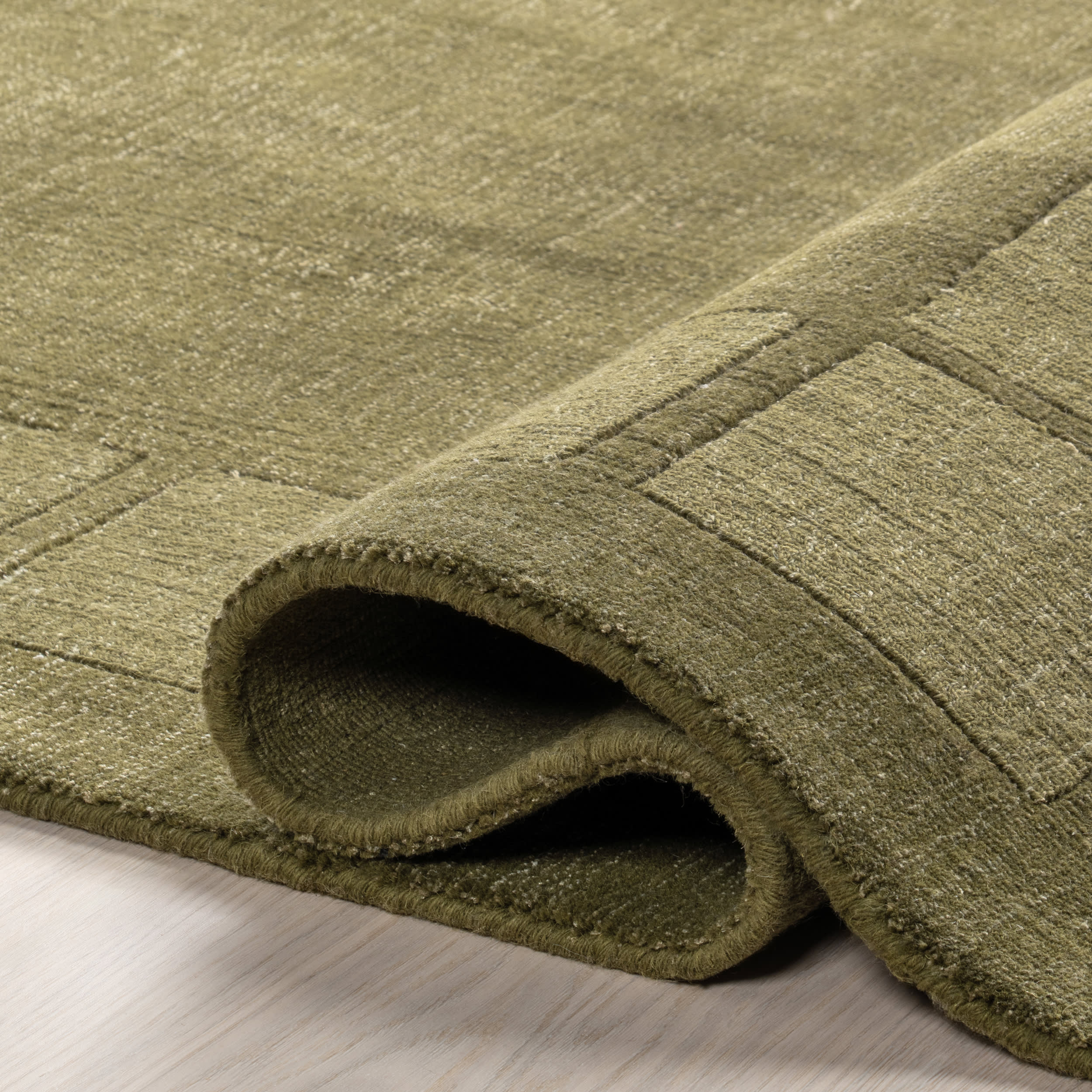 Petra High-Low Wool-Blend Rug | Verdant Green - Image 11
