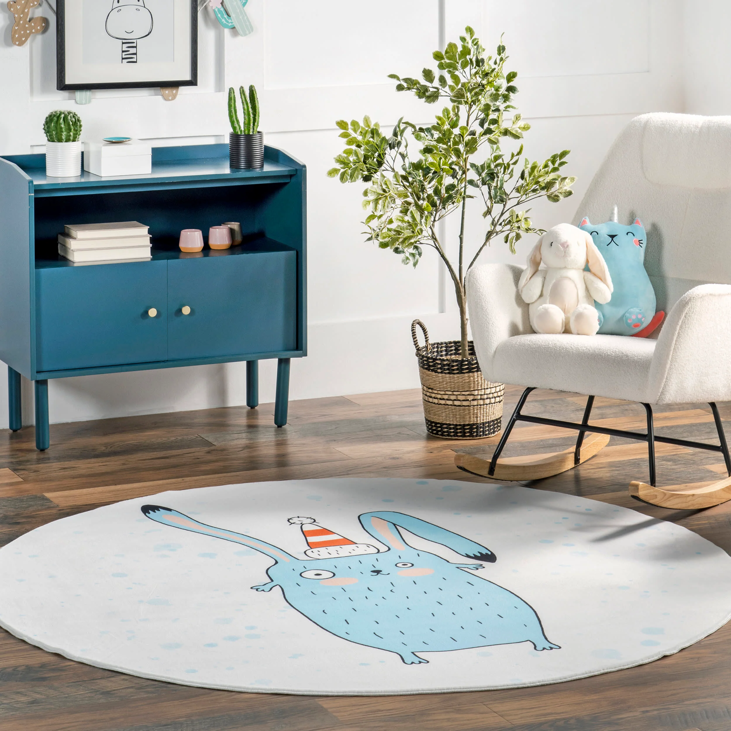 Philomena Hare Kids Washable Rug | Multicolor - Image 2