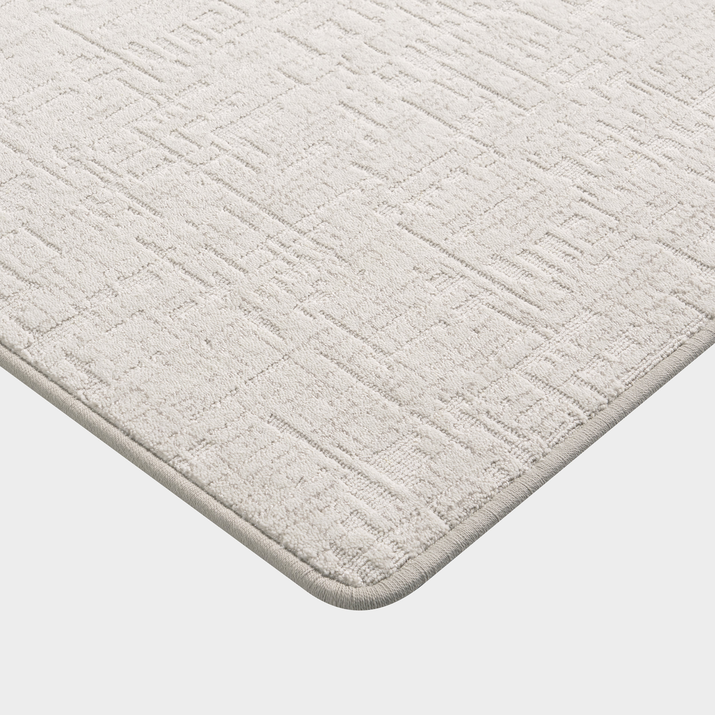 Phoebe Distressed Crosshatch Custom Rug | Neutral - Image 2