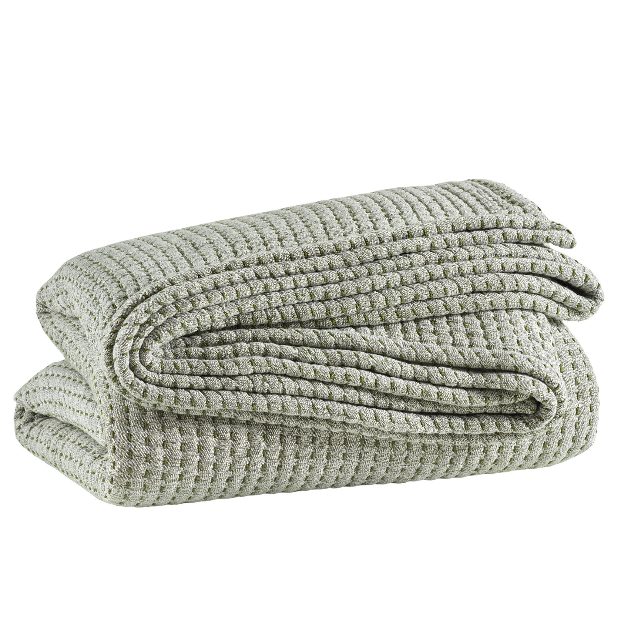 Pick Stitch Matelasse Coverlet | Evergreen - Image 4