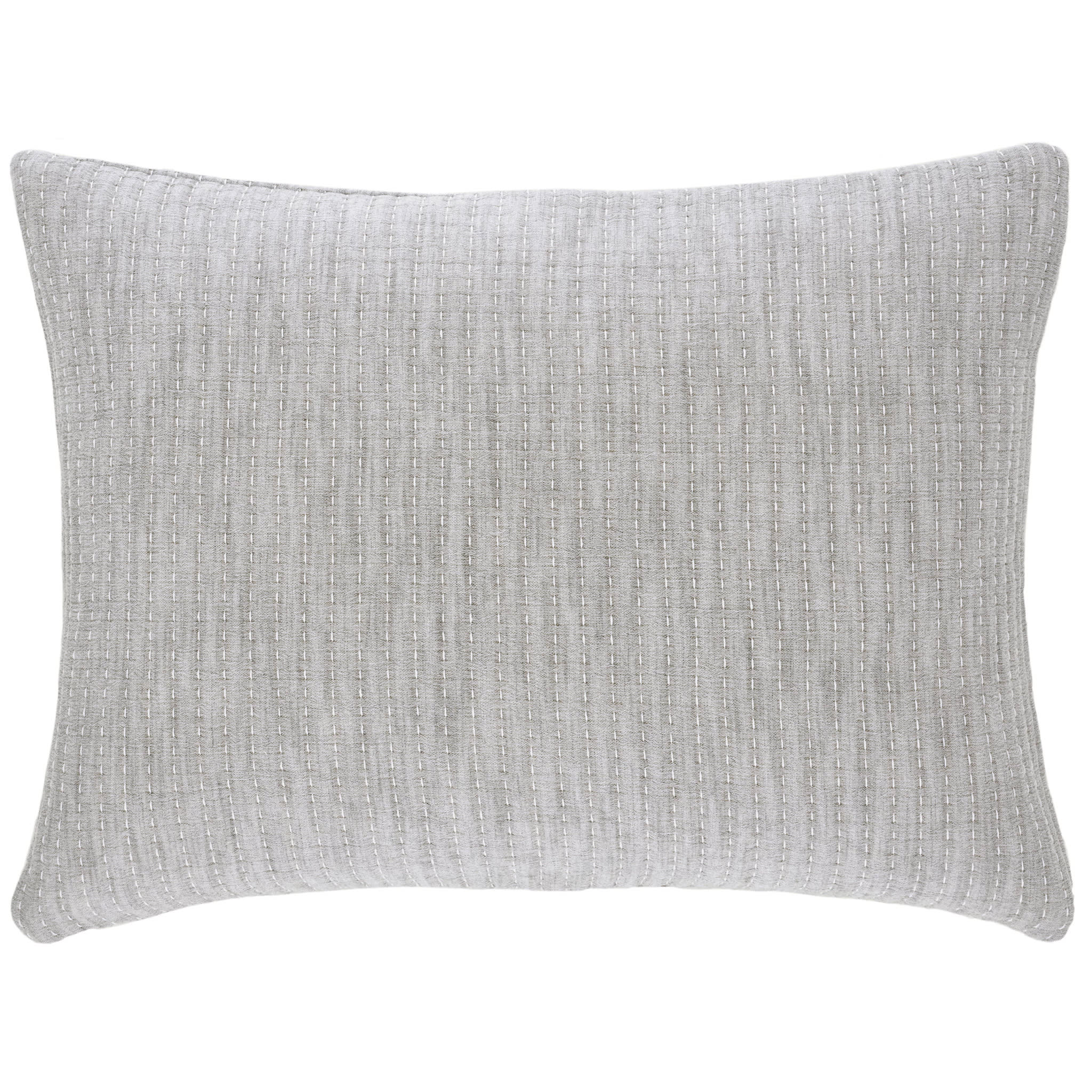 Pick Stitch Matelasse Sham | Grey - Image 2