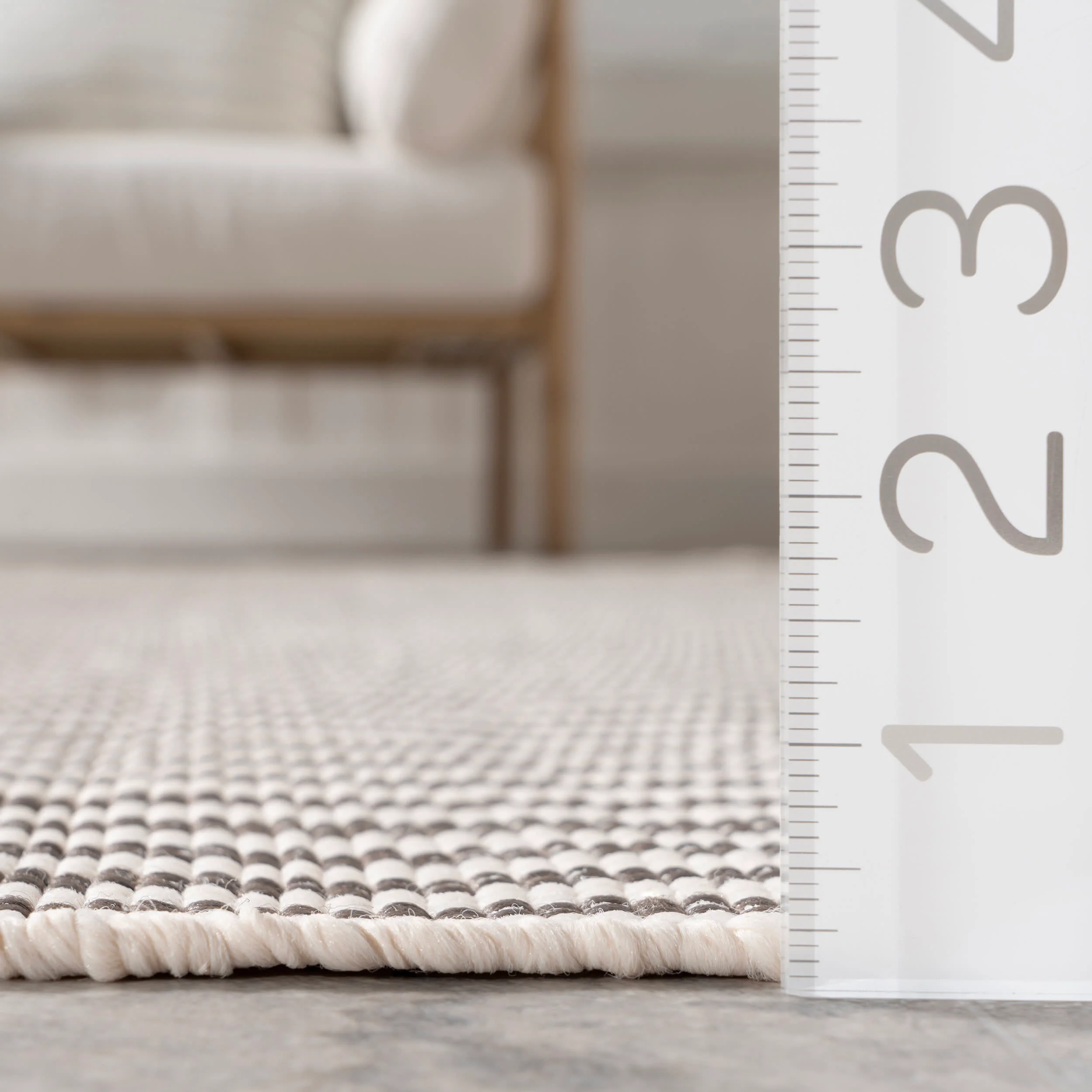 Pinstripe Handwoven Indoor/Outdoor Rug | Brown - Image 5