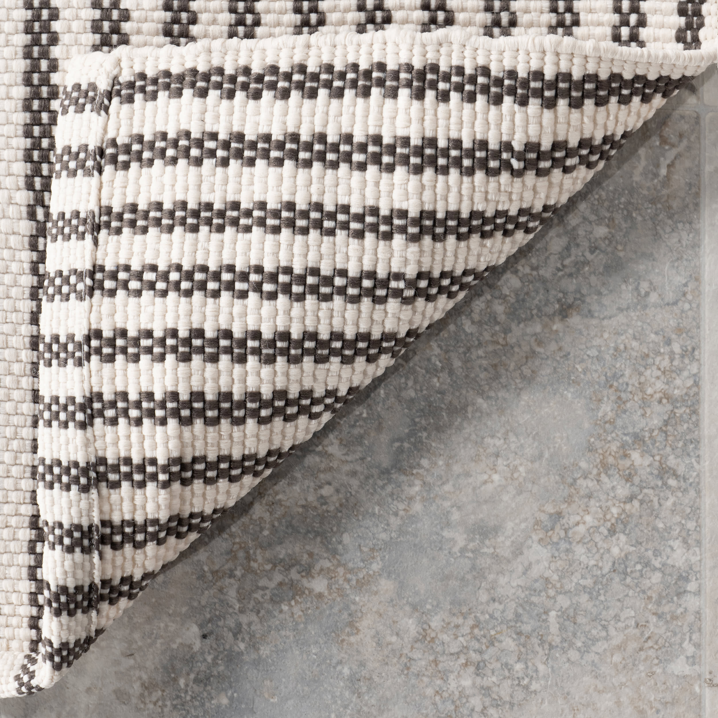 Pinstripe Handwoven Indoor/Outdoor Rug | Brown - Image 6