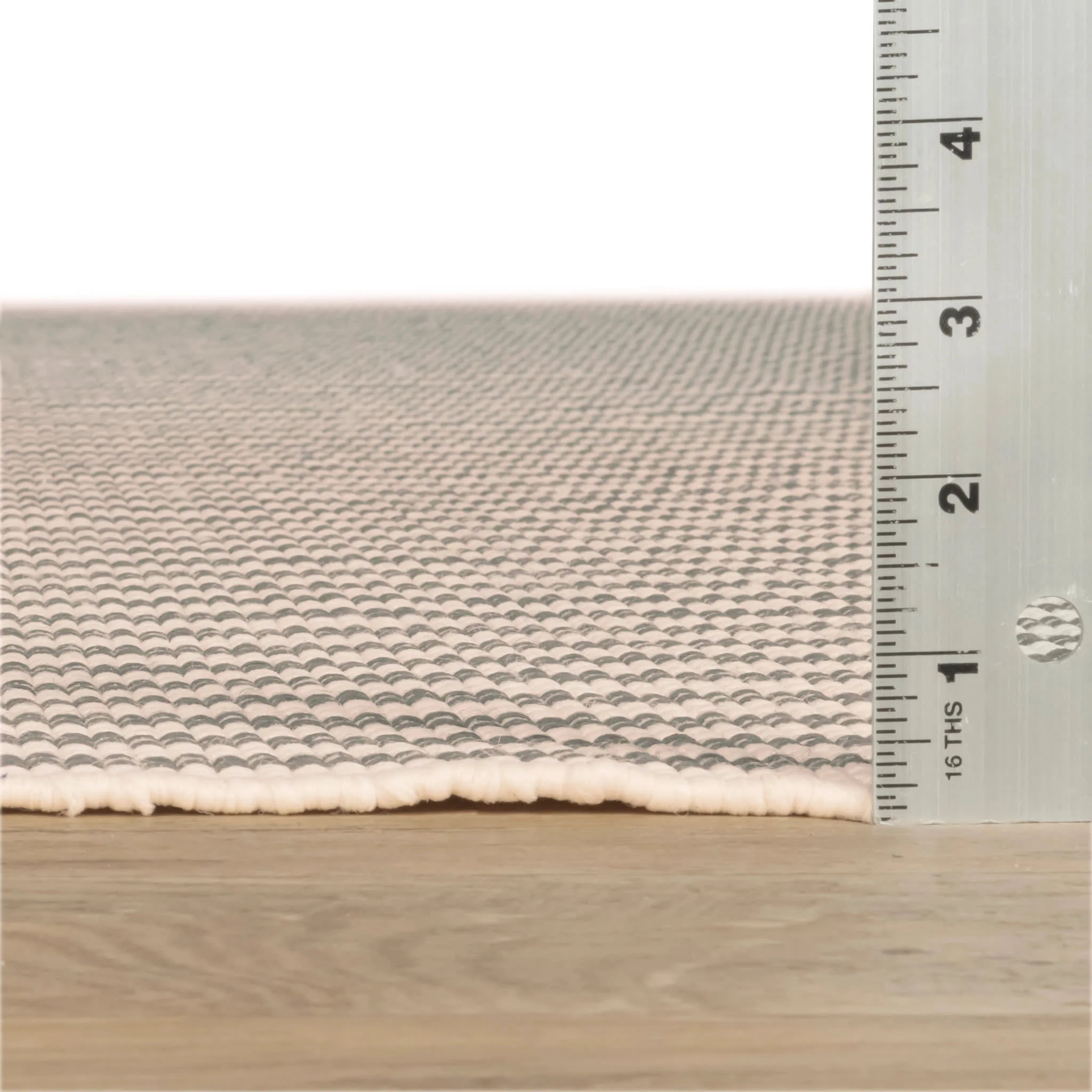 Pinstripe Handwoven Indoor/Outdoor Rug | Grey/Ivory - Image 3
