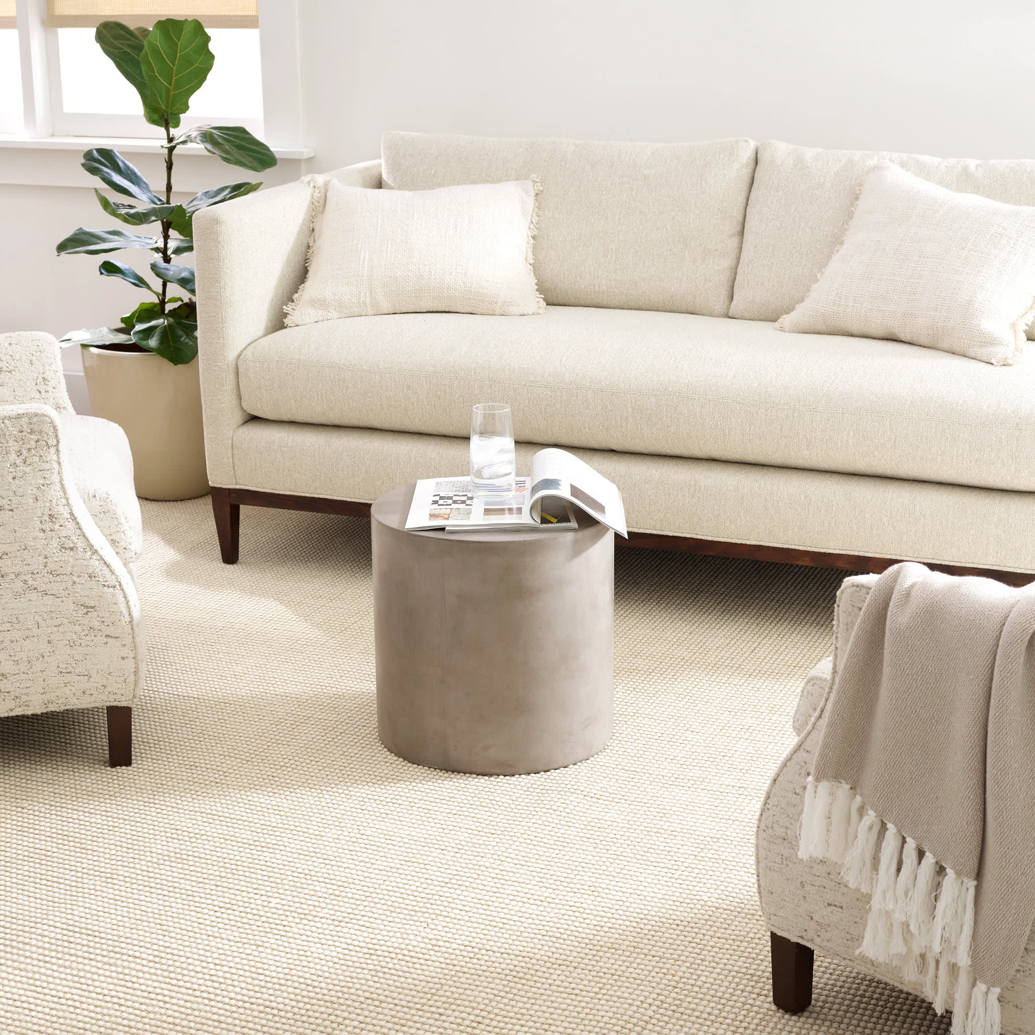 Pixel Woven Sisal/Wool Rug | Wheat - Image 3