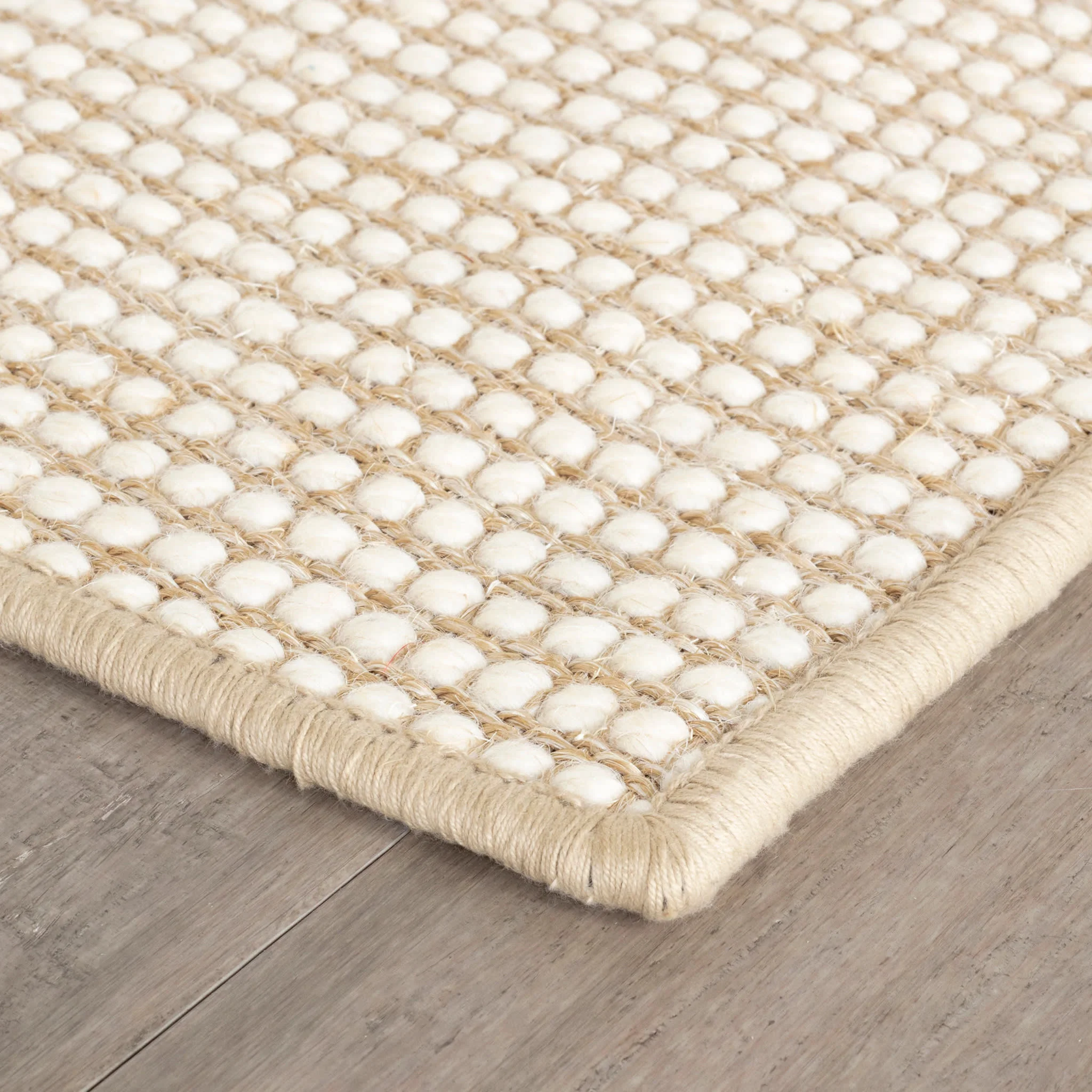 Pixel Woven Sisal/Wool Rug | Wheat - Image 6