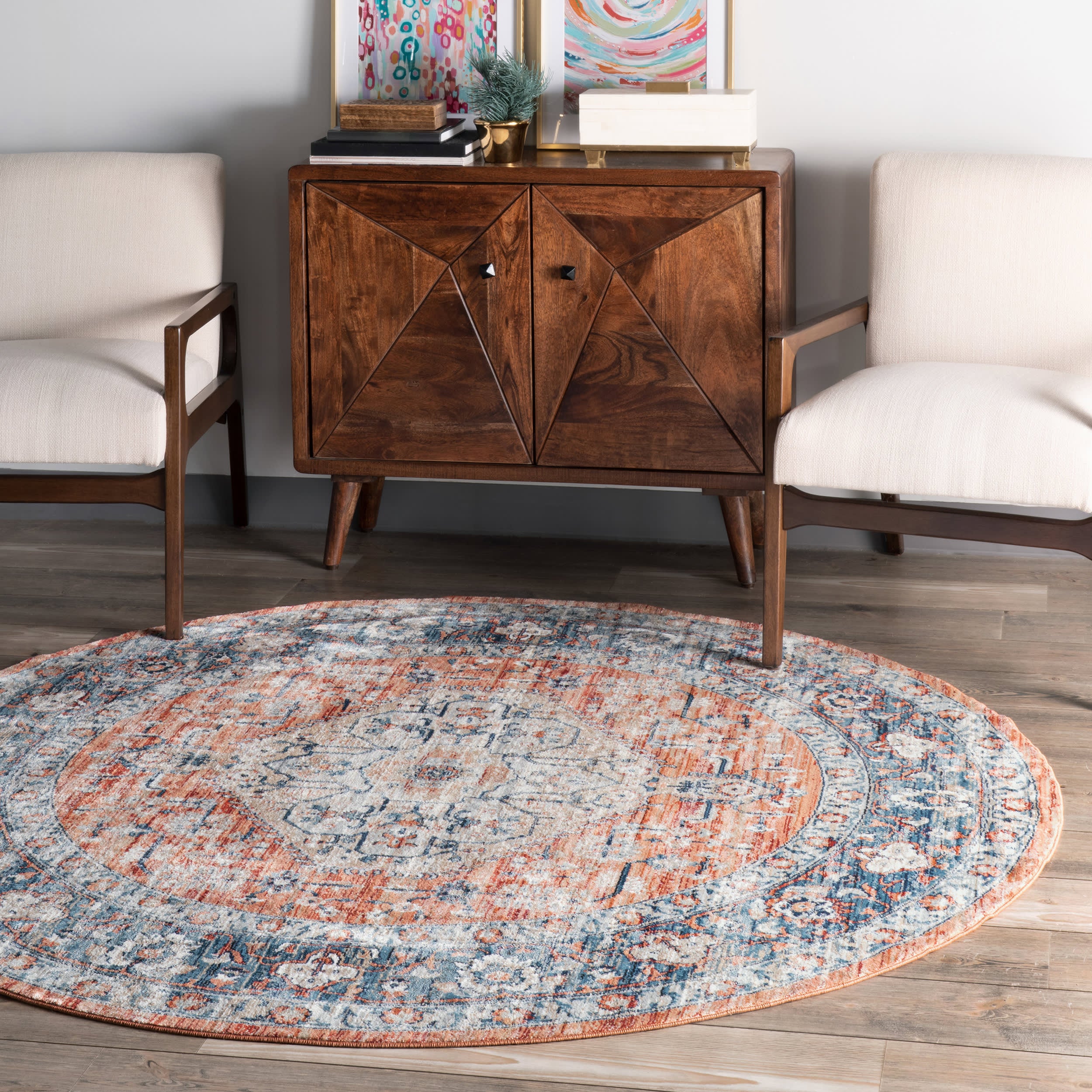 Plated Regal Medallion Rug | Rust - Image 2