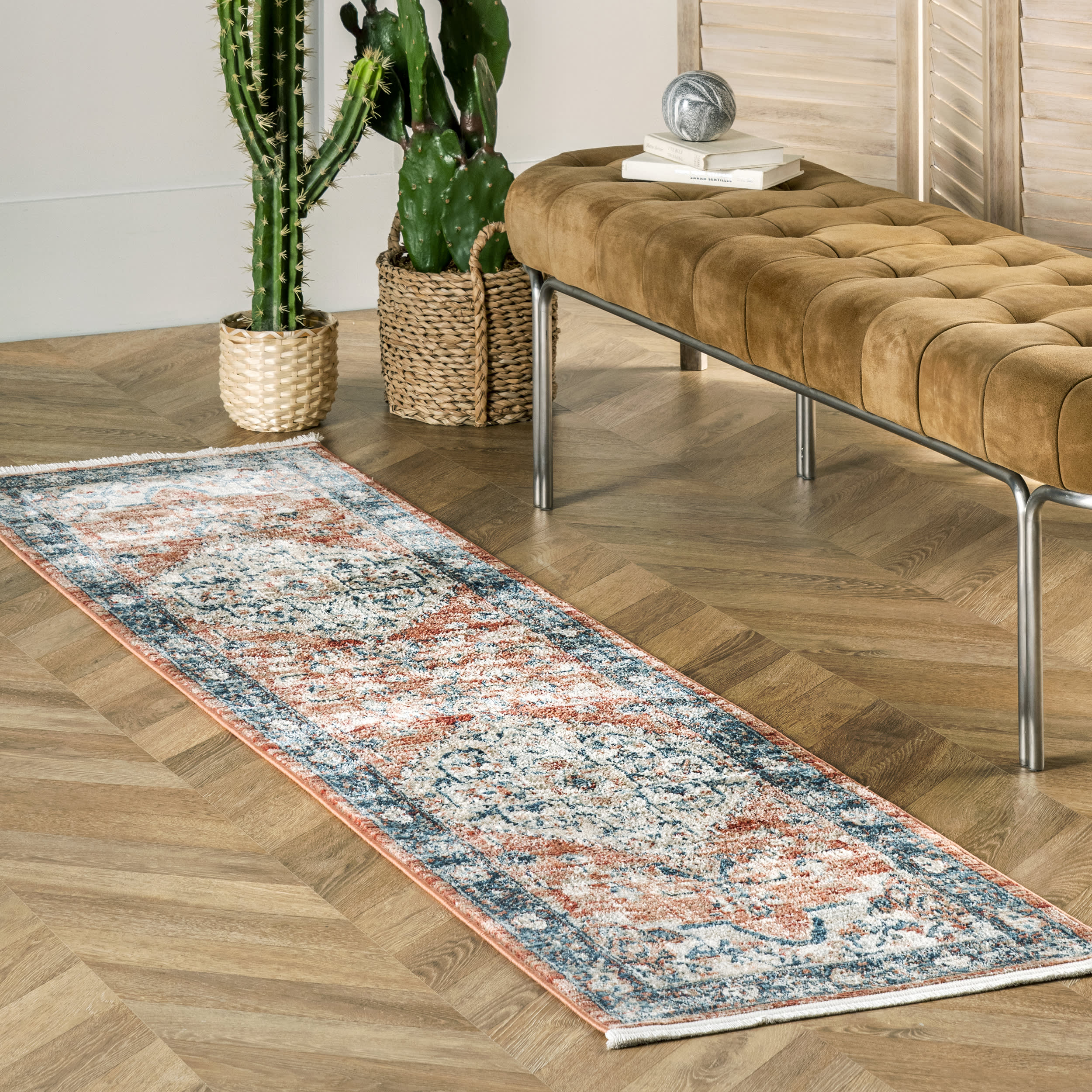 Plated Regal Medallion Rug | Rust - Image 2