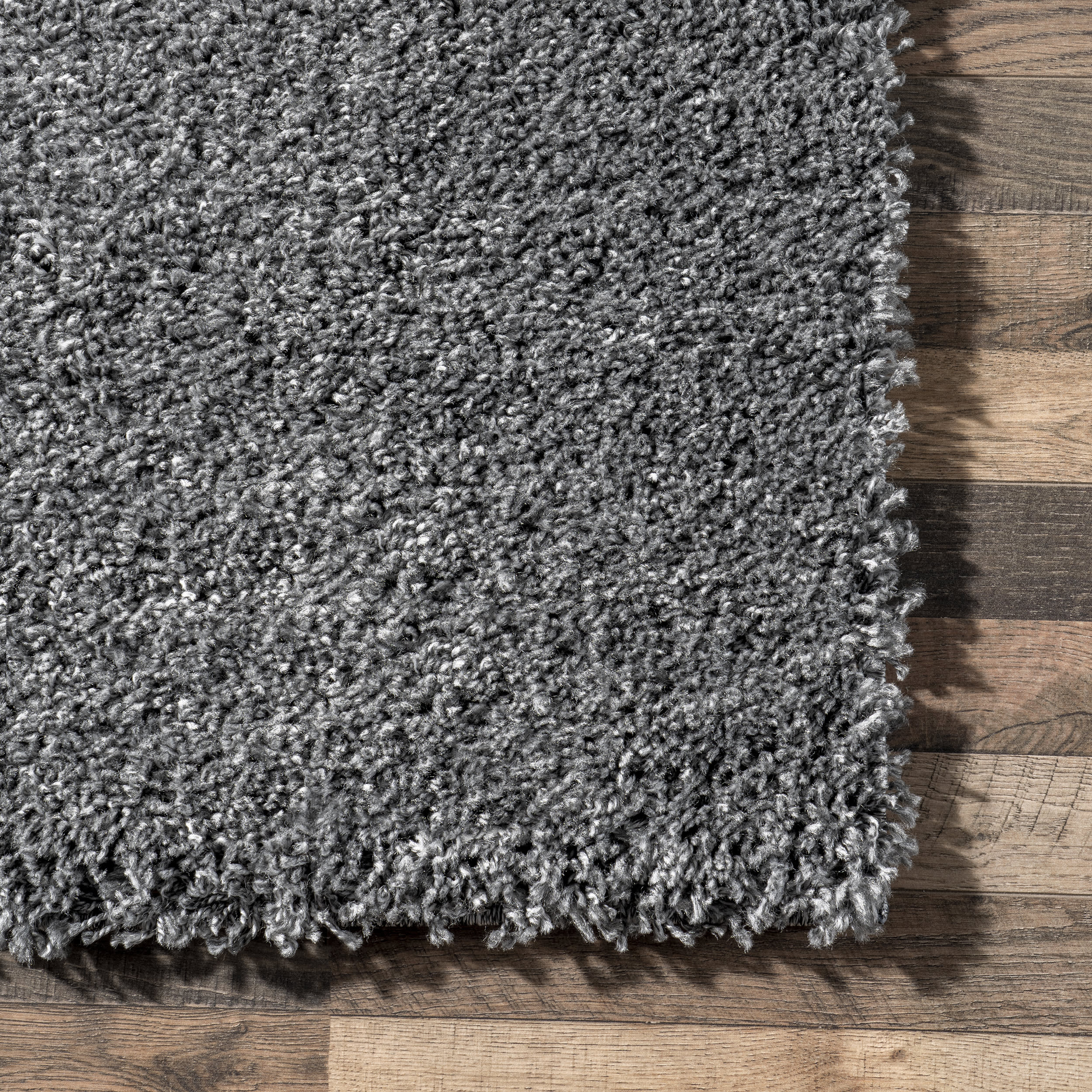 Plush Solid Shaggy Rug | Grey - Image 3