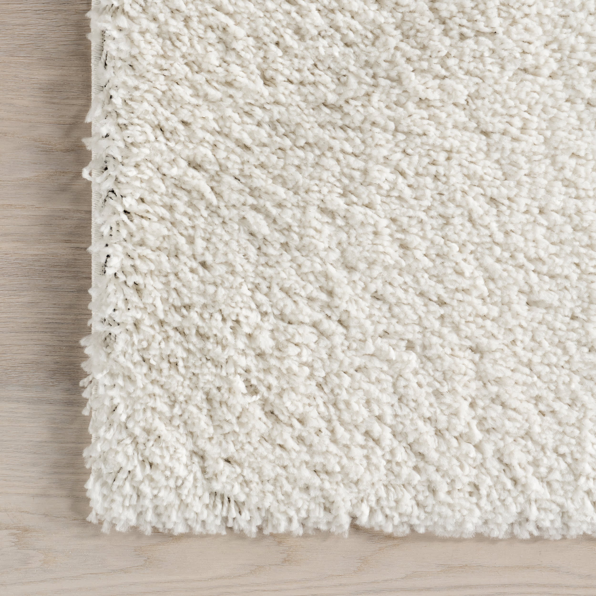 Plush Solid Shaggy Rug | Off White - Image 4