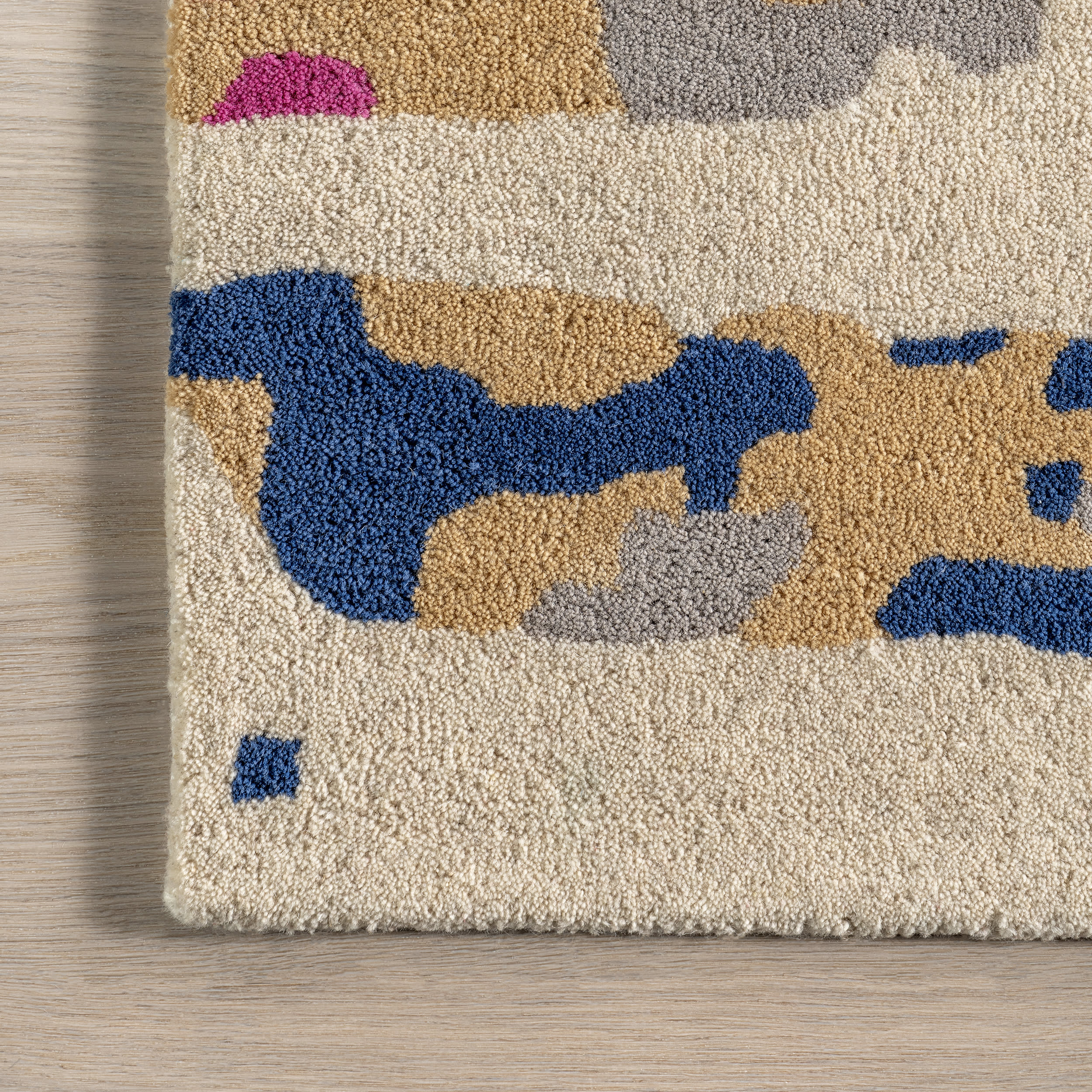 Pokhara Abstract Wool Rug | Multicolor - Image 3