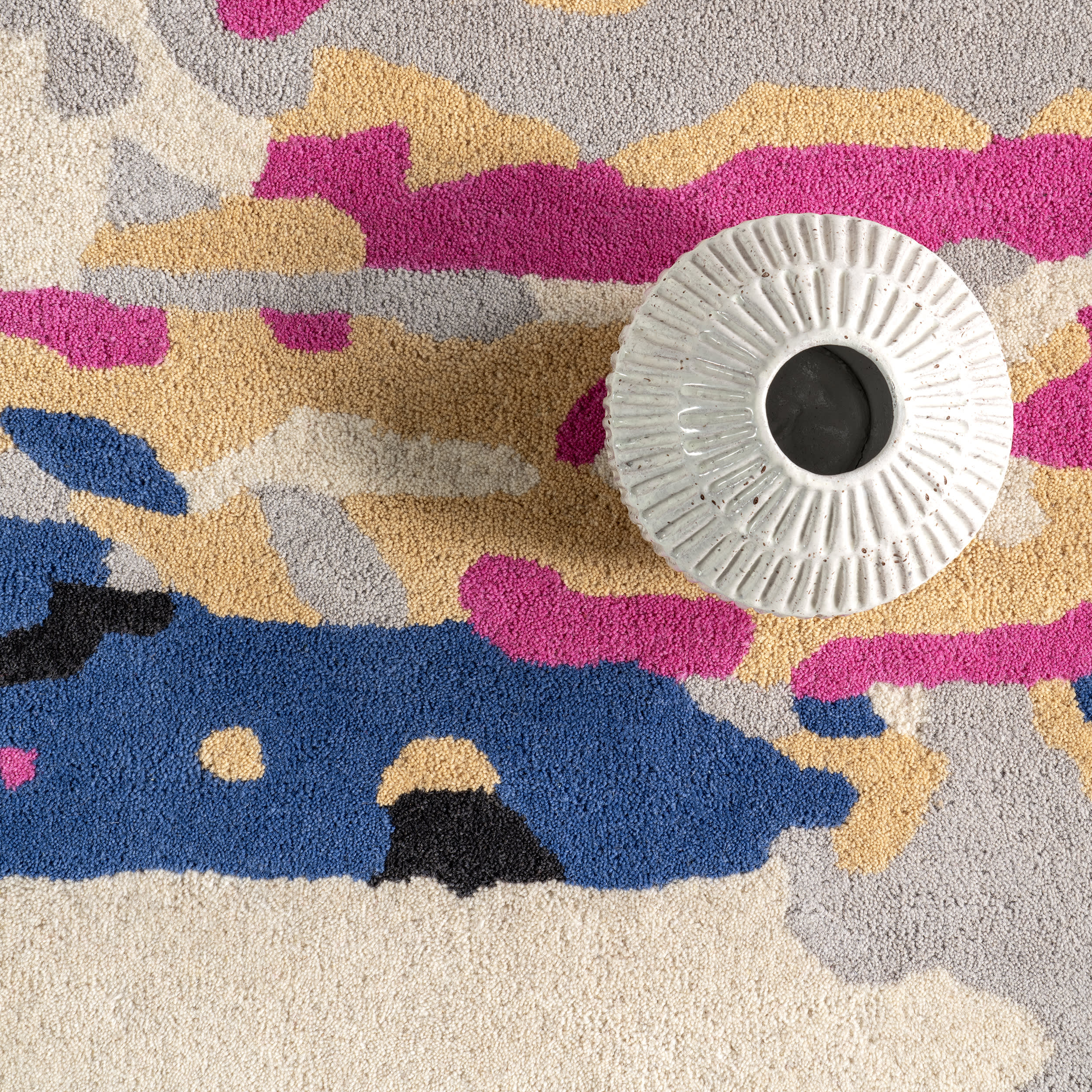 Pokhara Abstract Wool Rug | Multicolor - Image 6