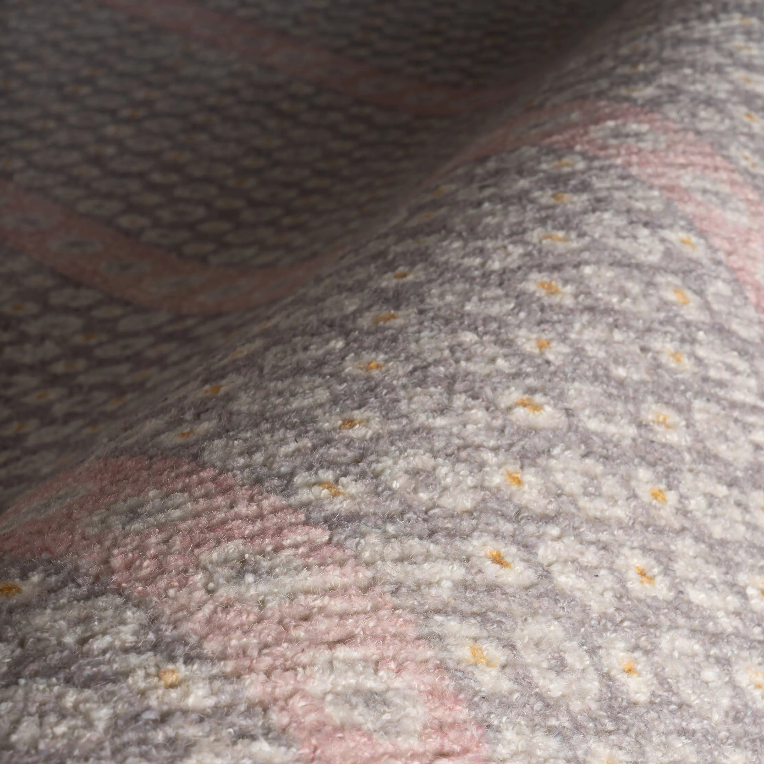 Pondicheri Hand Tufted Striped Wool-Blend Rug | Grey - Image 3