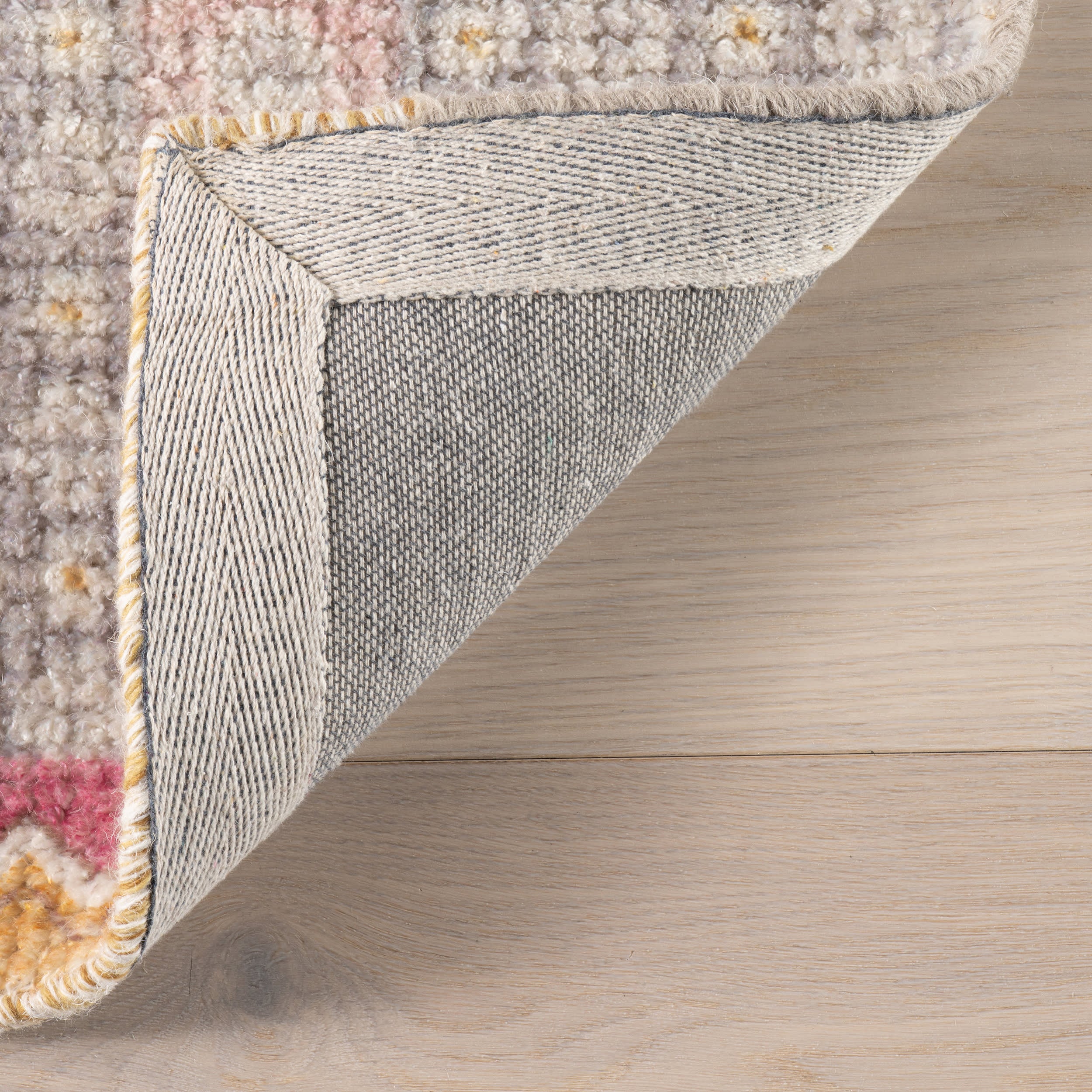 Pondicheri Hand Tufted Striped Wool-Blend Rug | Grey - Image 6