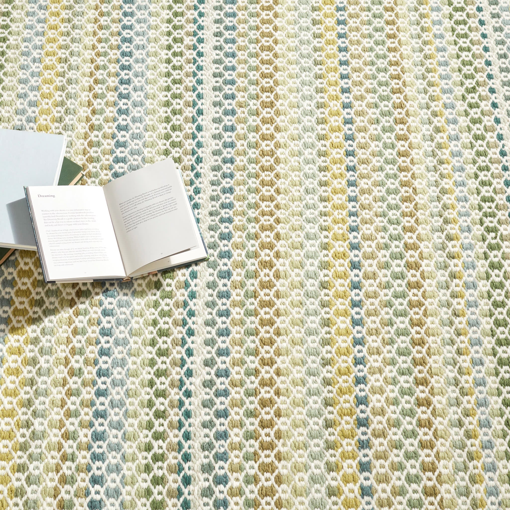 Poppy Handwoven Wool Rug | Moss - Image 4
