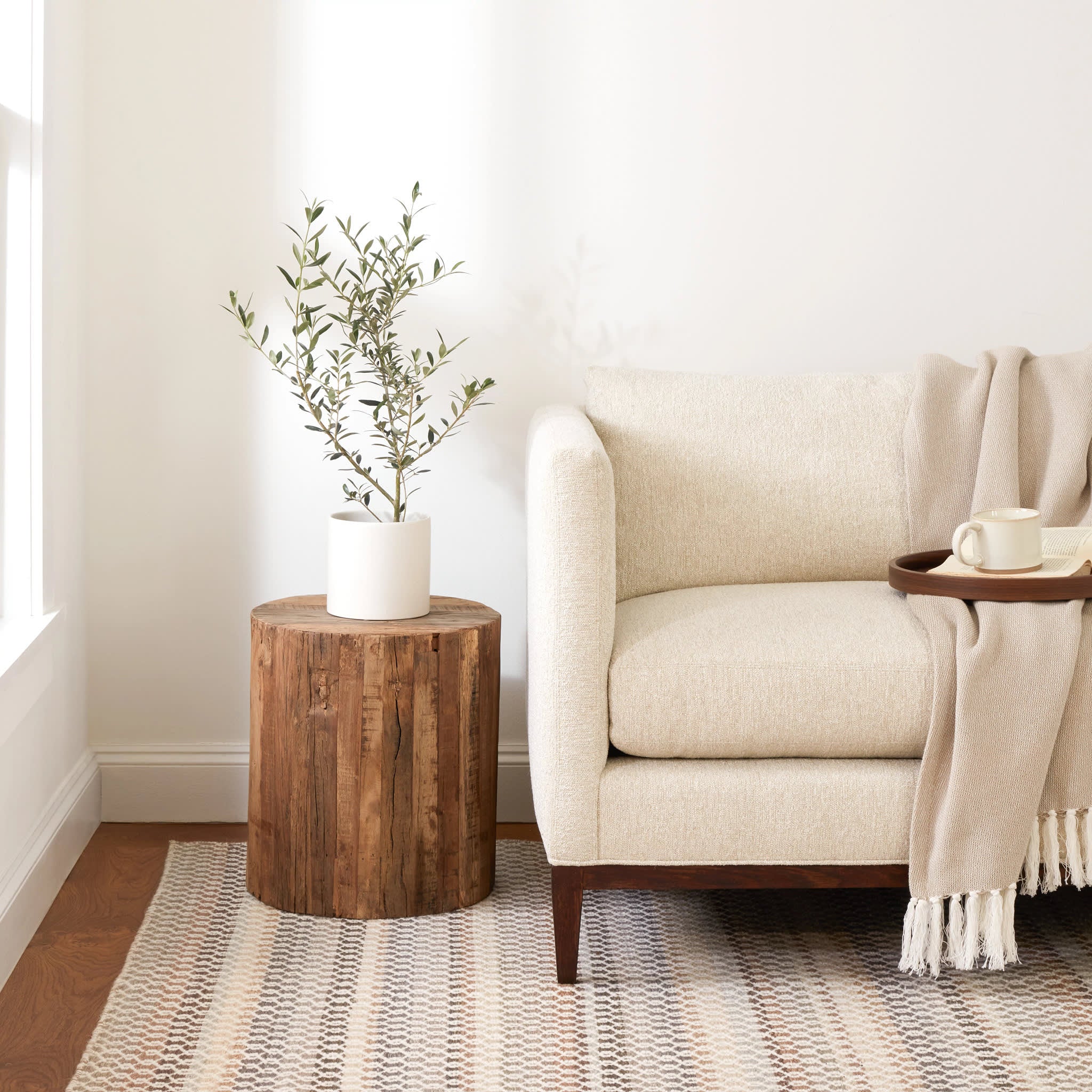 Poppy Handwoven Wool Rug | Natural - Image 3