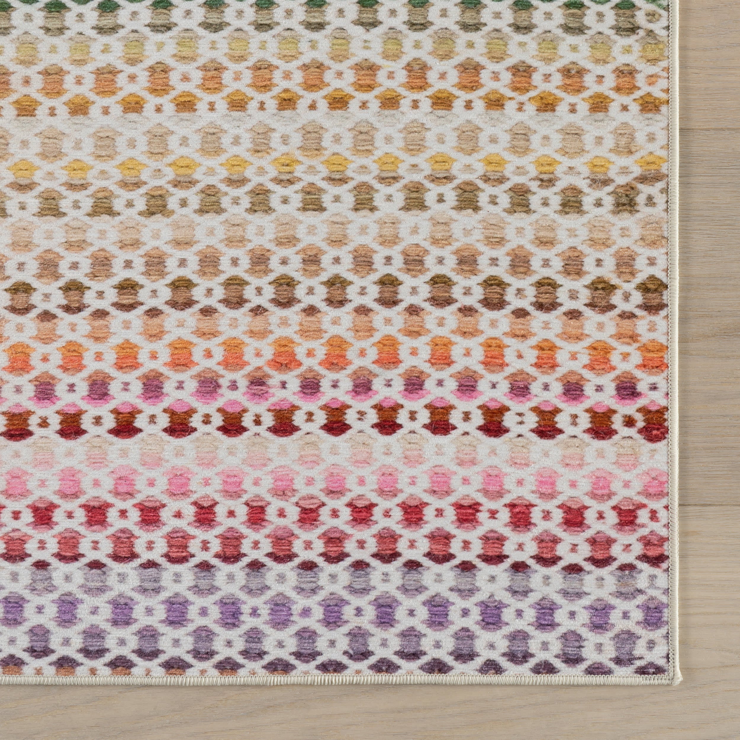 Poppy Machine Washable Rug | Multi - Image 6