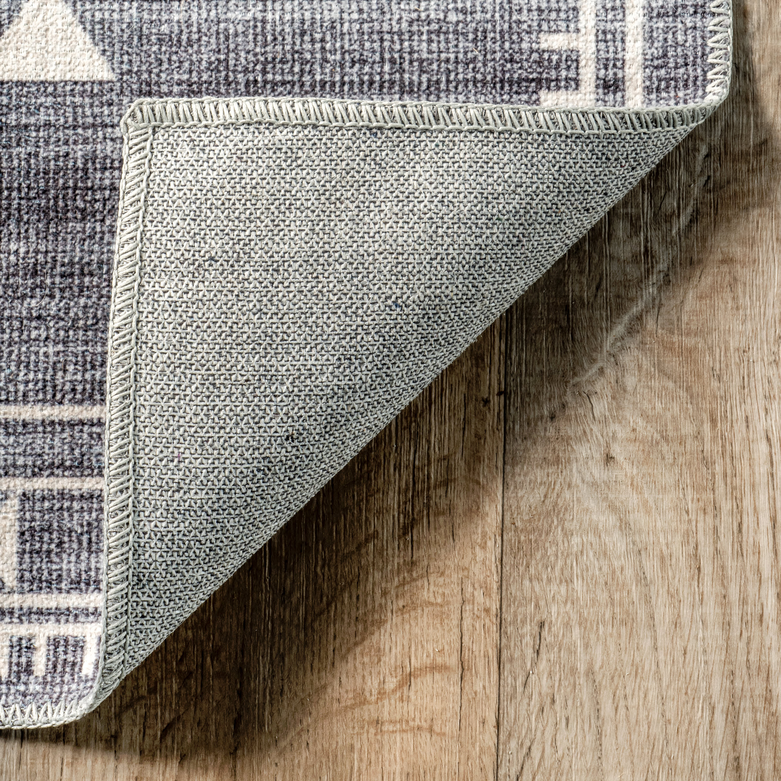 Poppy Persian Spill Proof Washable Rug | Grey - Image 5