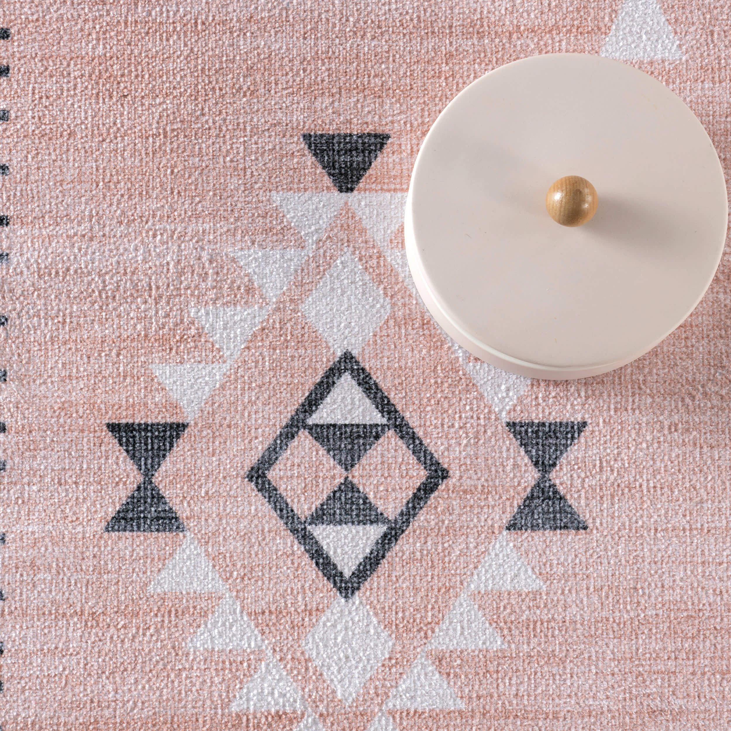 Poppy Persian Spill Proof Washable Rug | Peach - Image 8