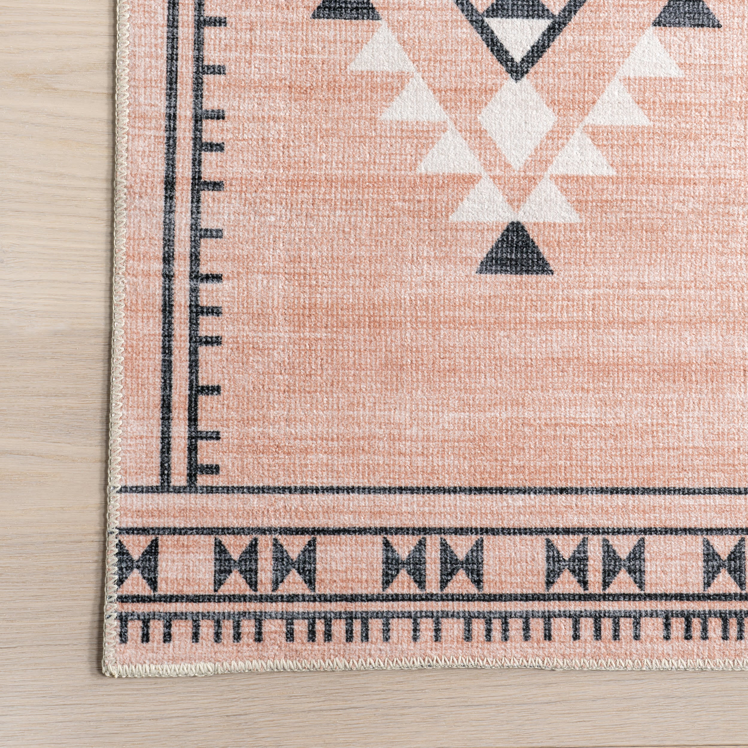 Poppy Persian Washable Rug | Peach - Image 3