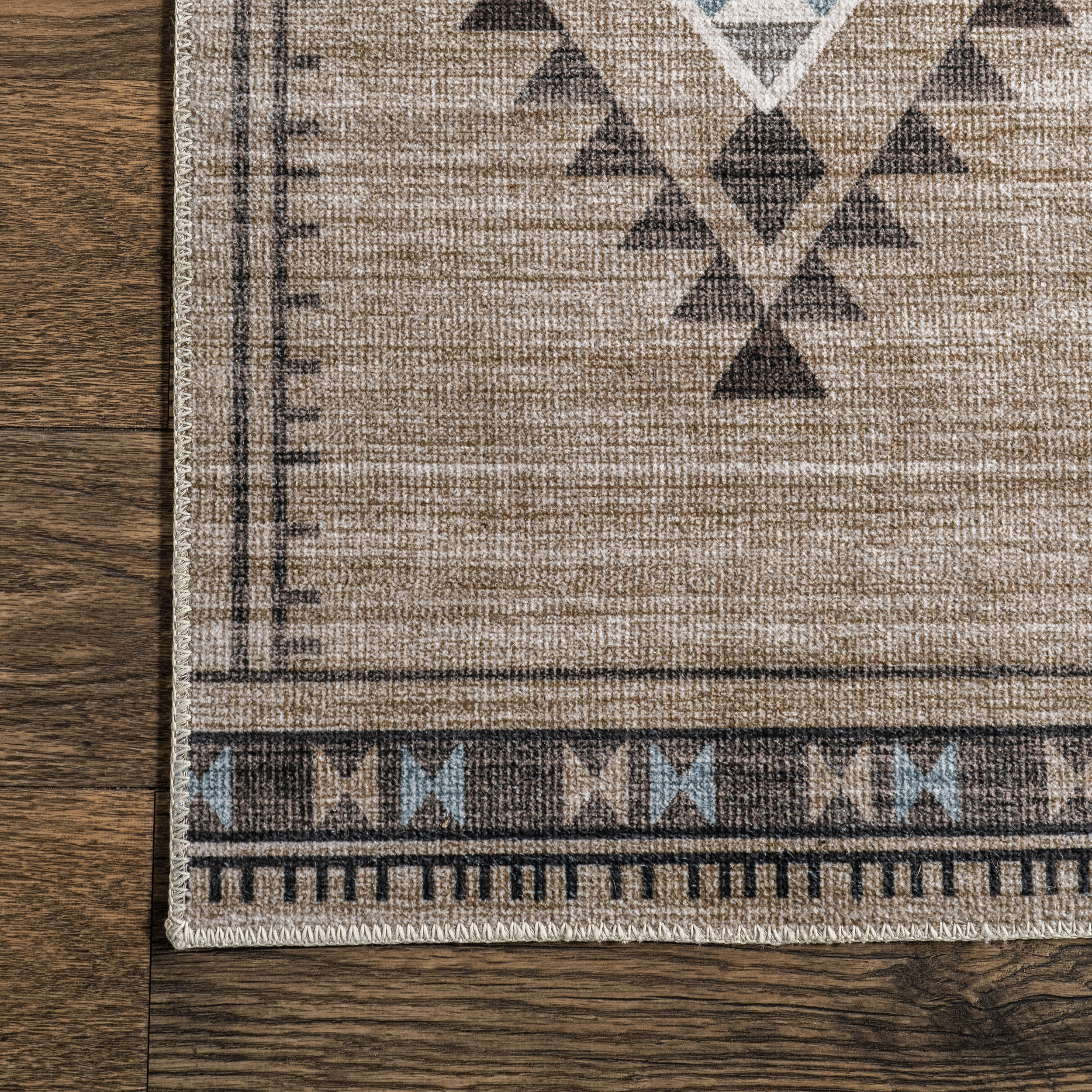 Poppy Persian Washable Rug | Taupe - Image 3