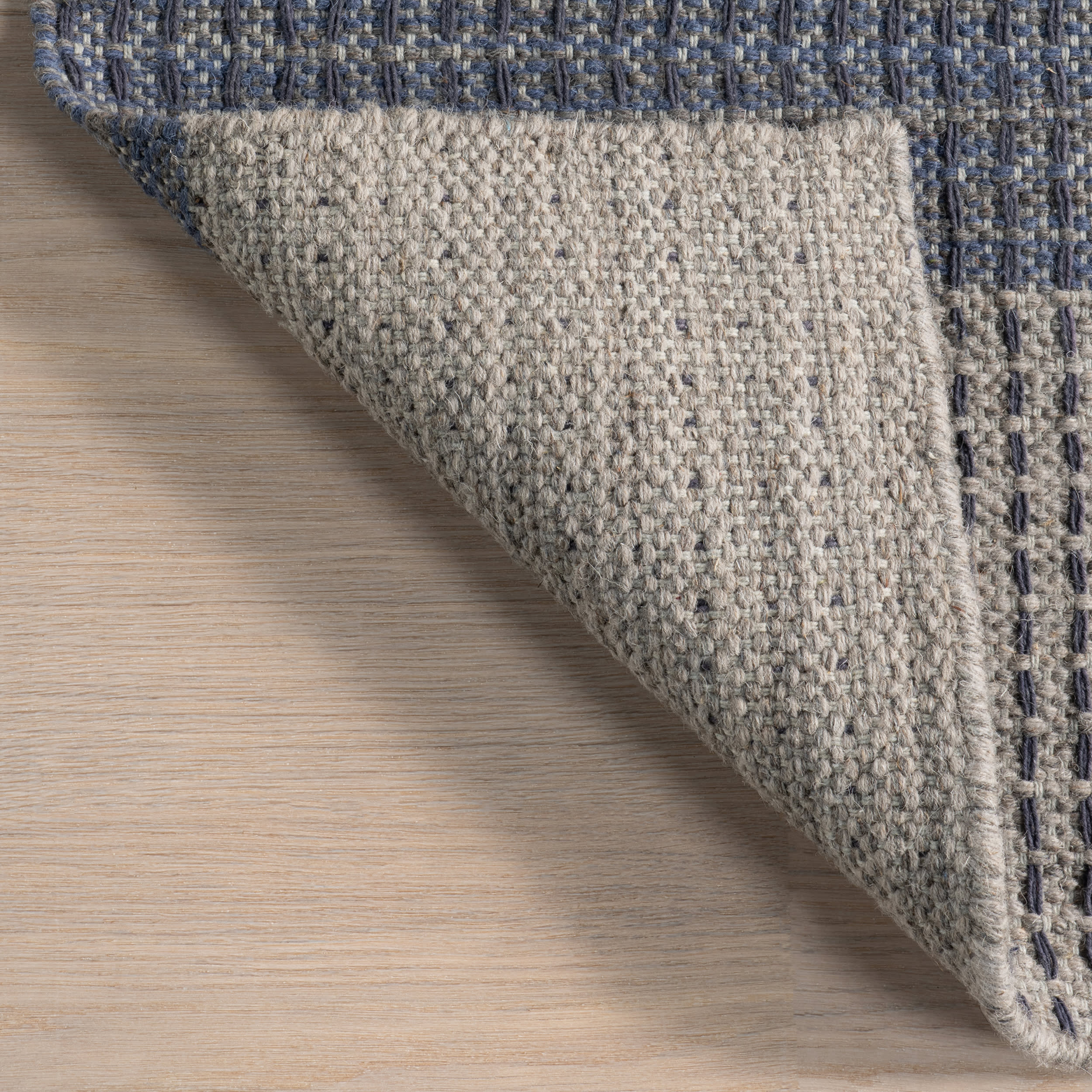 Portland Plaid Wool Rug | Blue - Image 5