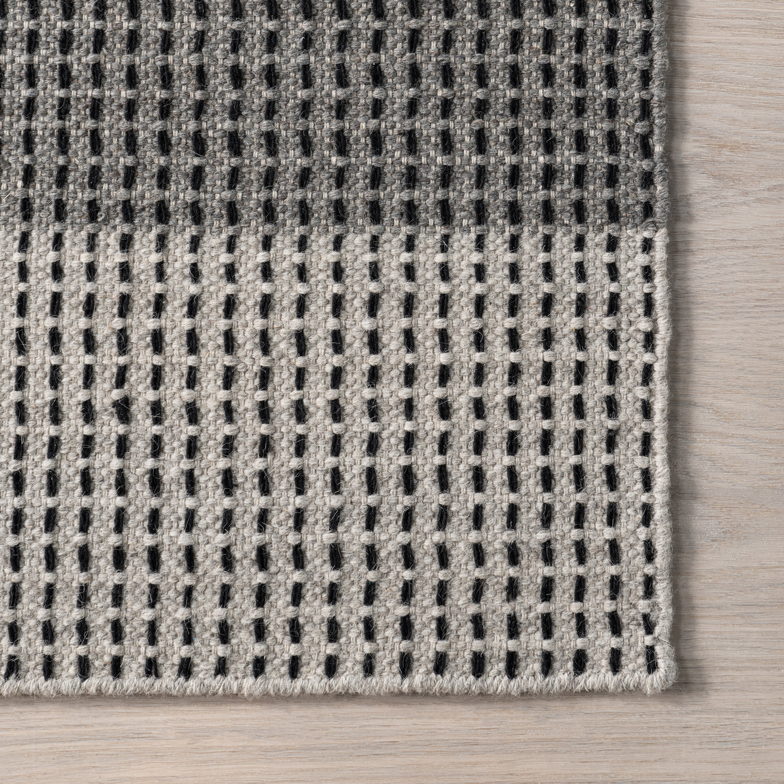 Portland Plaid Wool Rug | Grey - Image 3