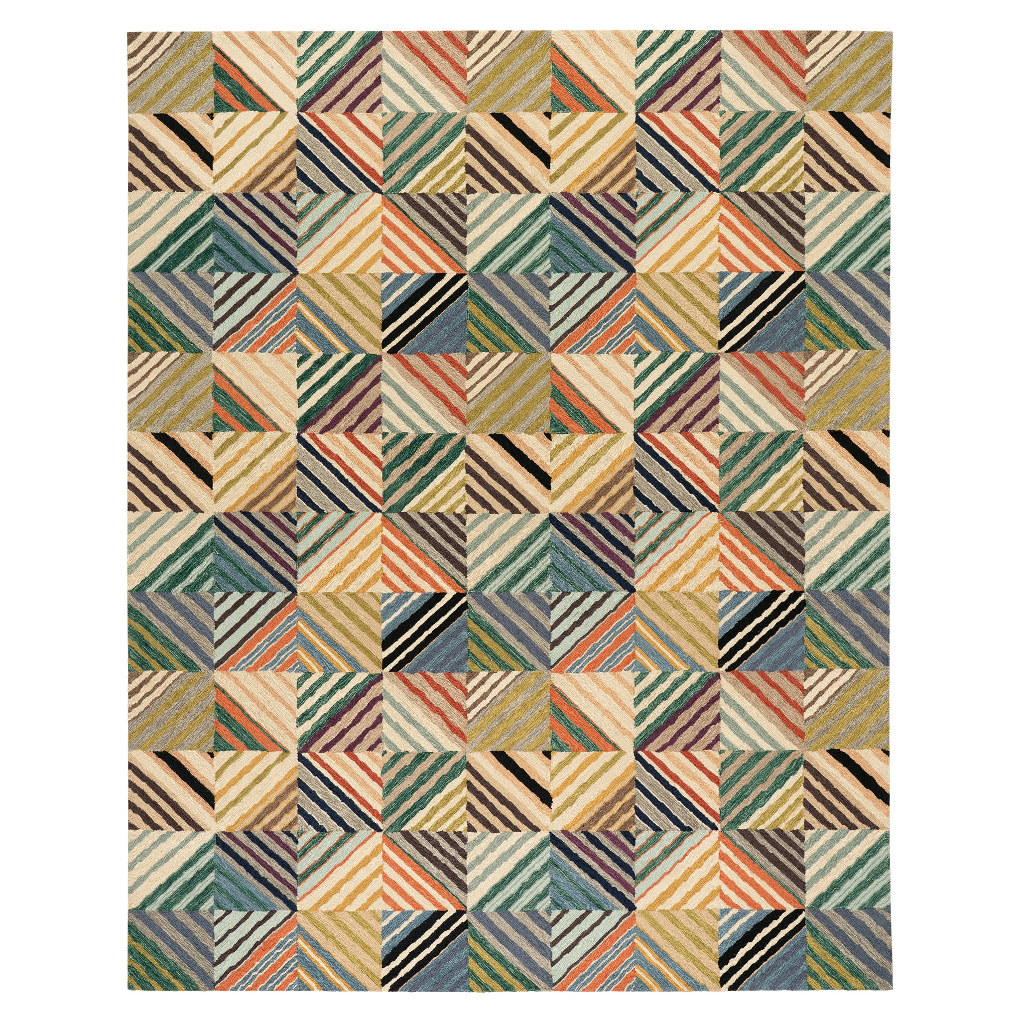 Potter Hand Micro Hooked Wool Rug | Multi - Image 2