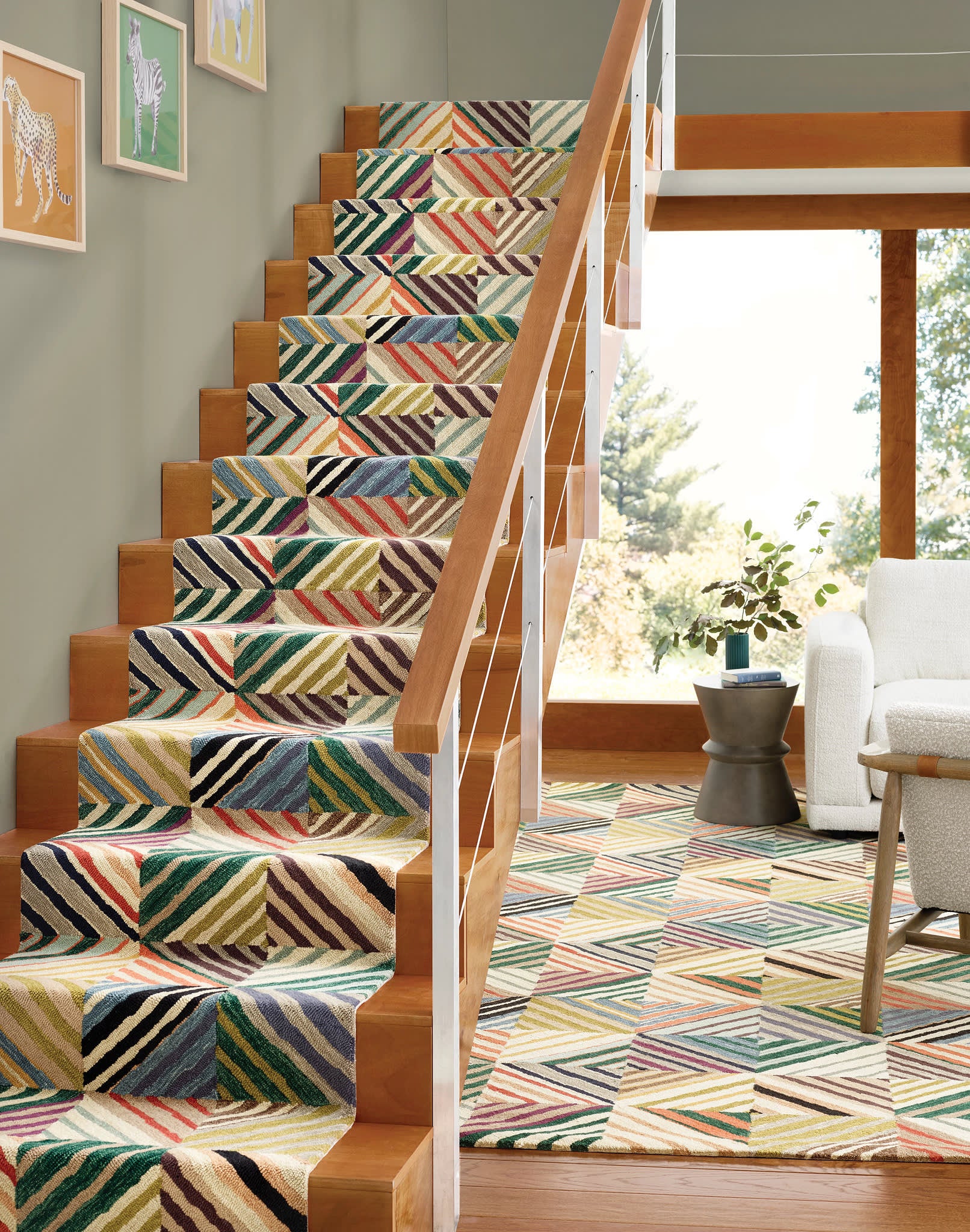 Potter Hand Micro Hooked Wool Rug | Multi - Image 3