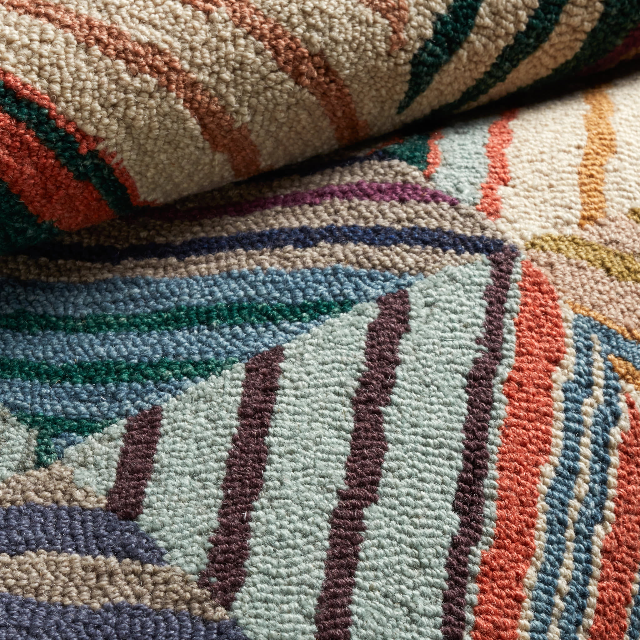 Potter Hand Micro Hooked Wool Rug | Multi - Image 6