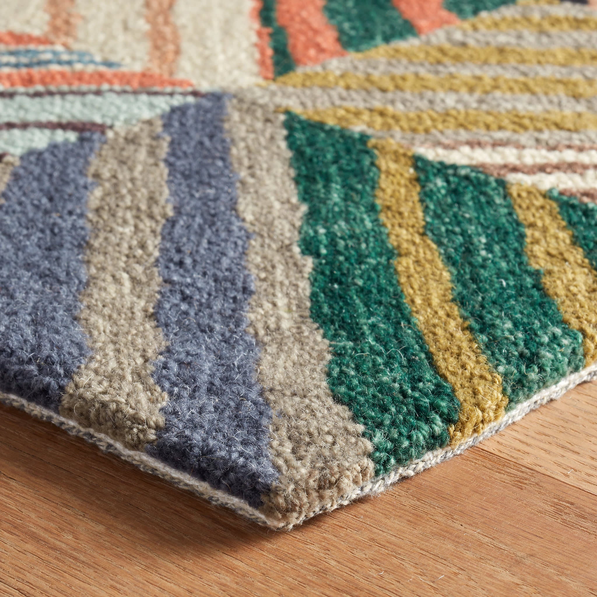 Potter Hand Micro Hooked Wool Rug | Multi - Image 8