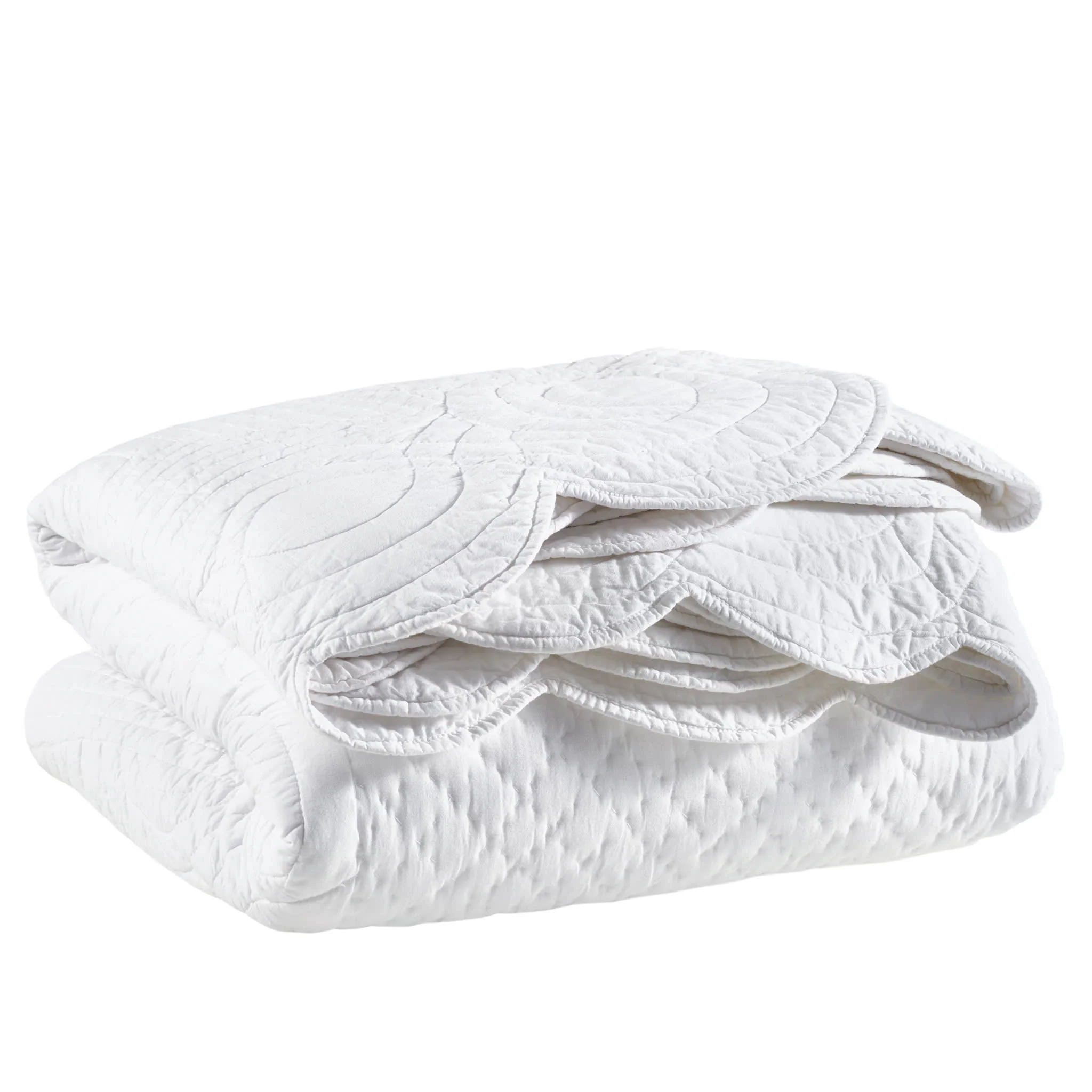 Power Shake Scallop Quilt | White - Image 3