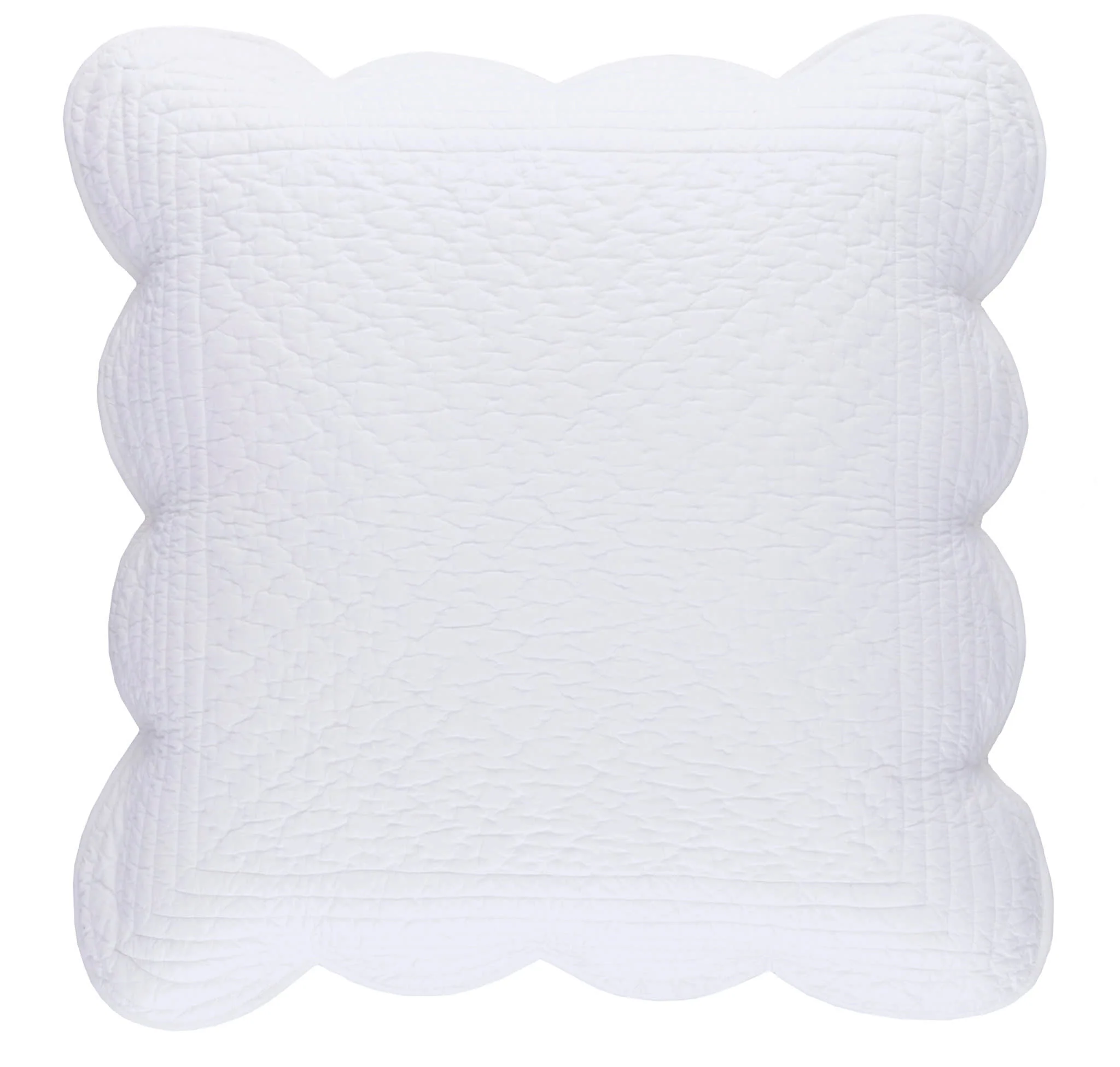 Power Shake Scallop Quilted Sham | White - Image 4