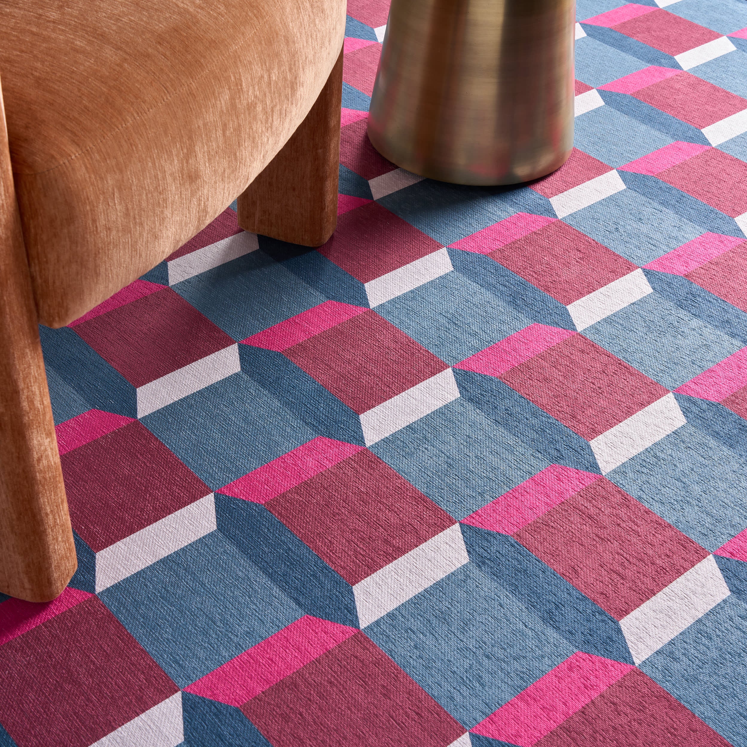 Prism Weave Checkered Washable Rug by Society6 | Multicolor - Image 5