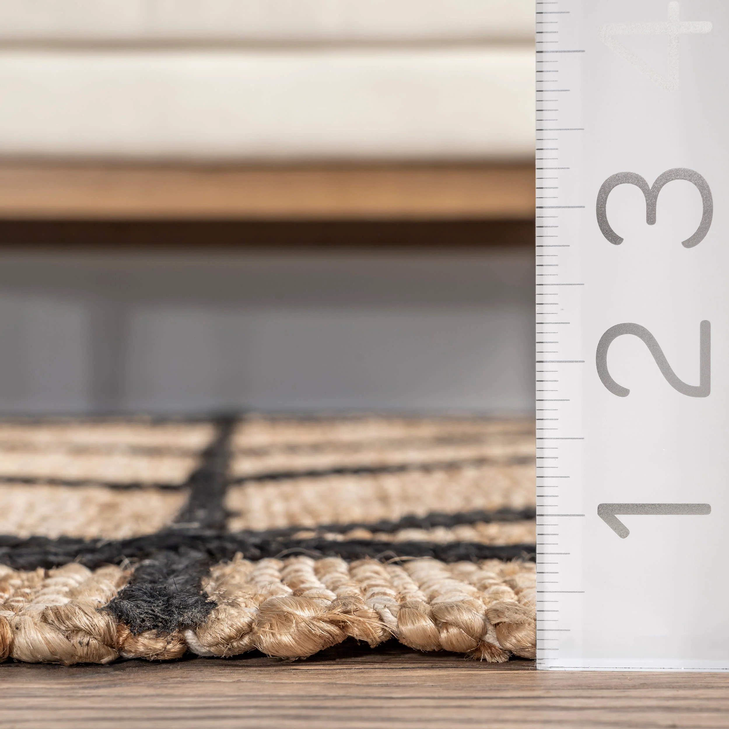 Priya Threaded Jute Rug | Natural - Image 5