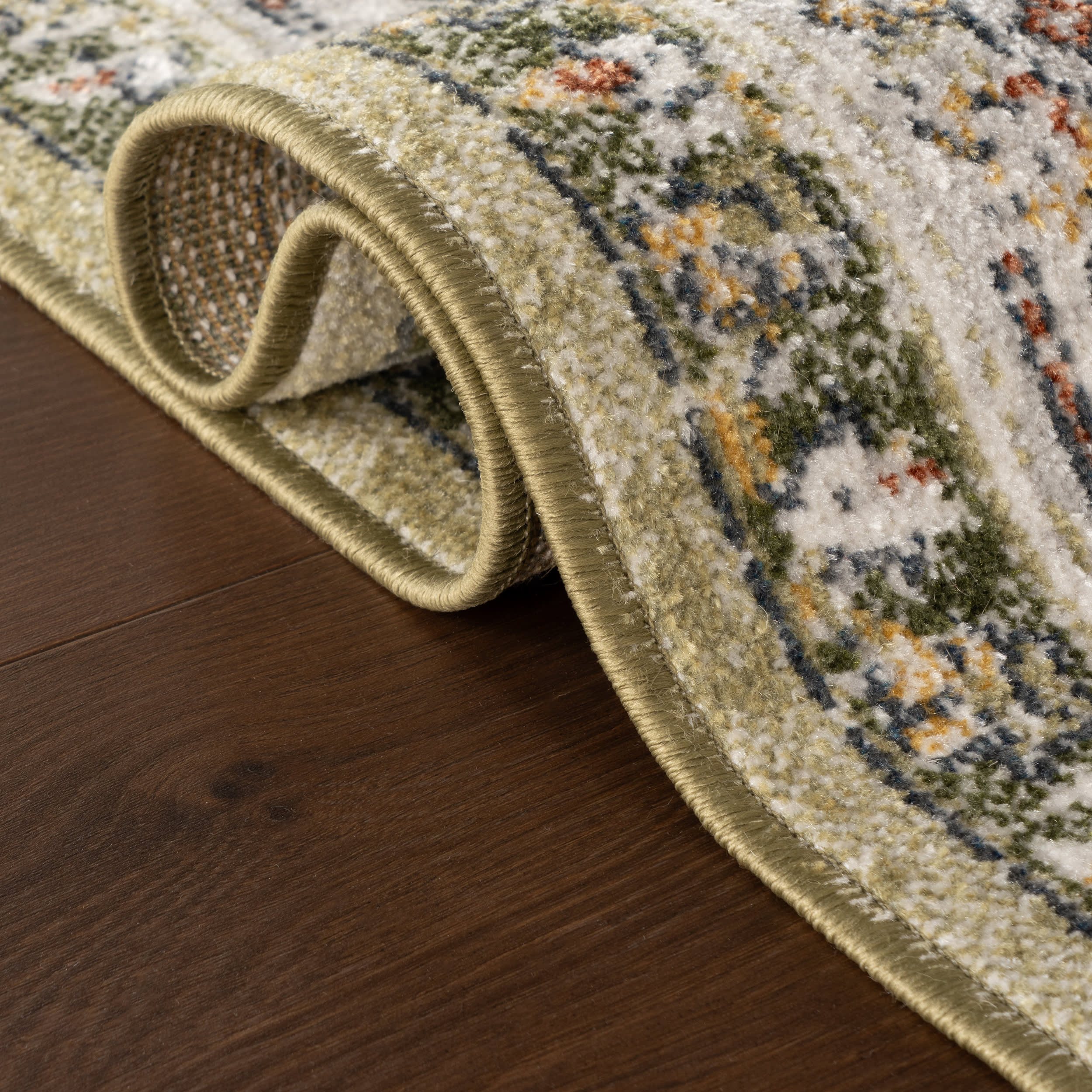 Priyanka Washable Persian Rug | Green - Image 11