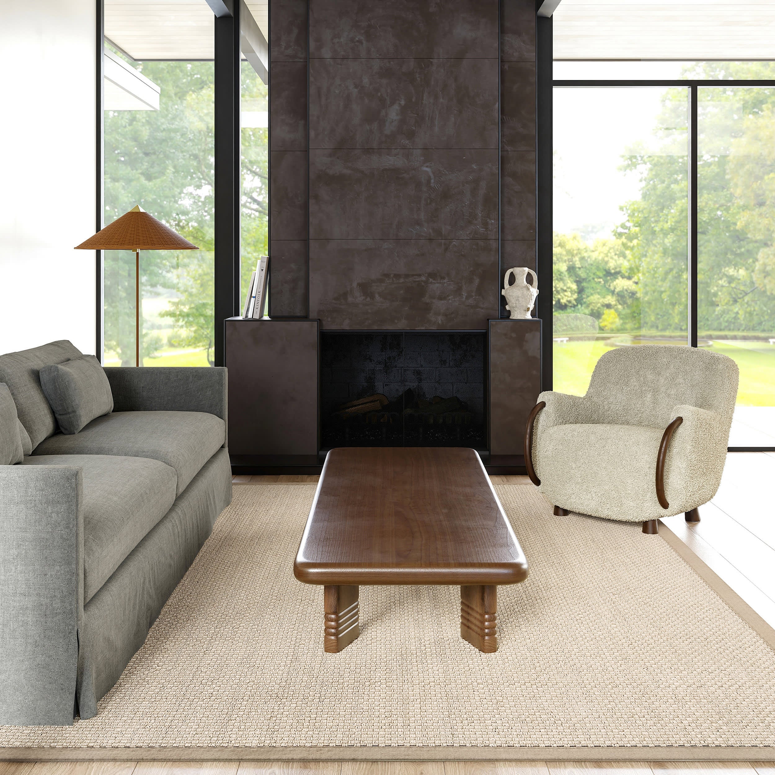 Proper Sisal and Wool Rug | Tan - Image 2