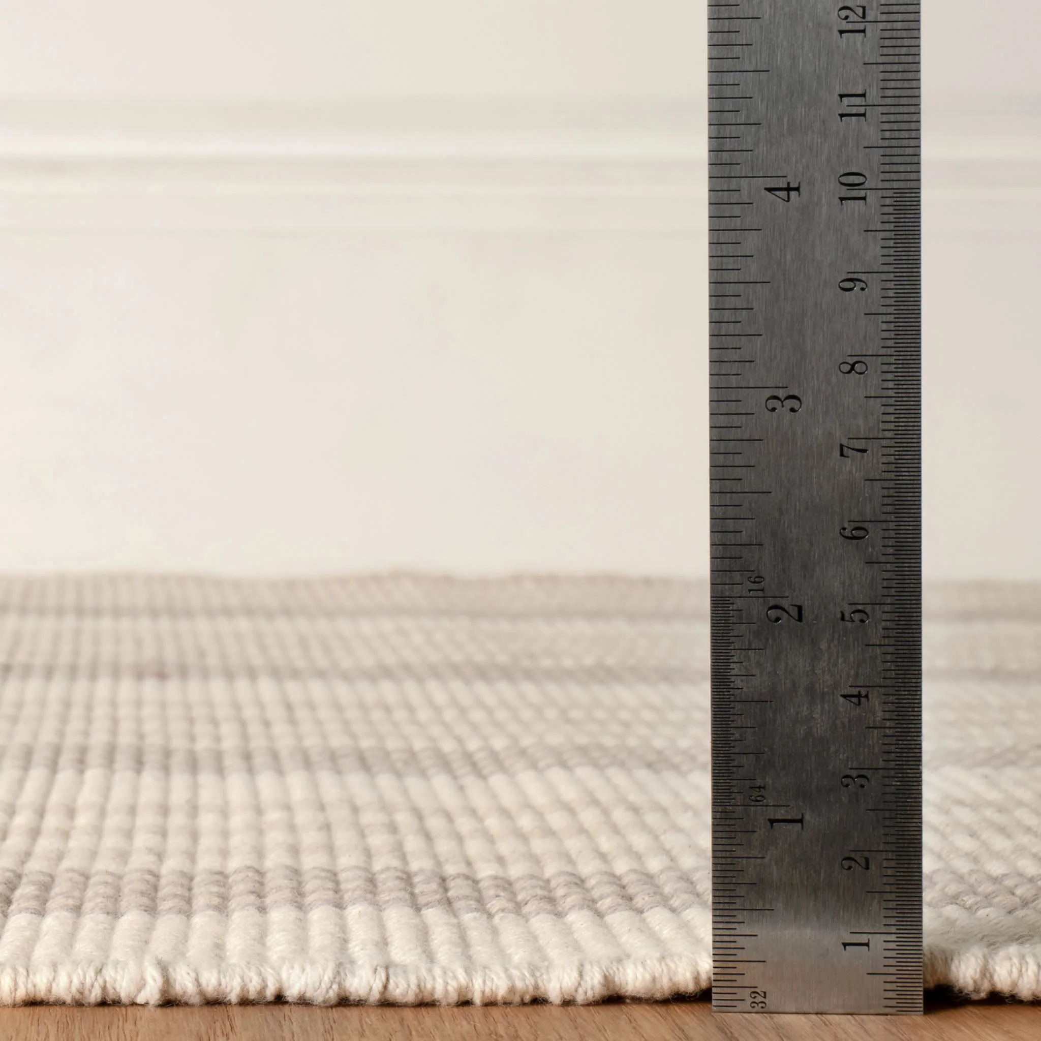 Putney Stripe Handwoven Cotton Rug | Ivory - Image 5