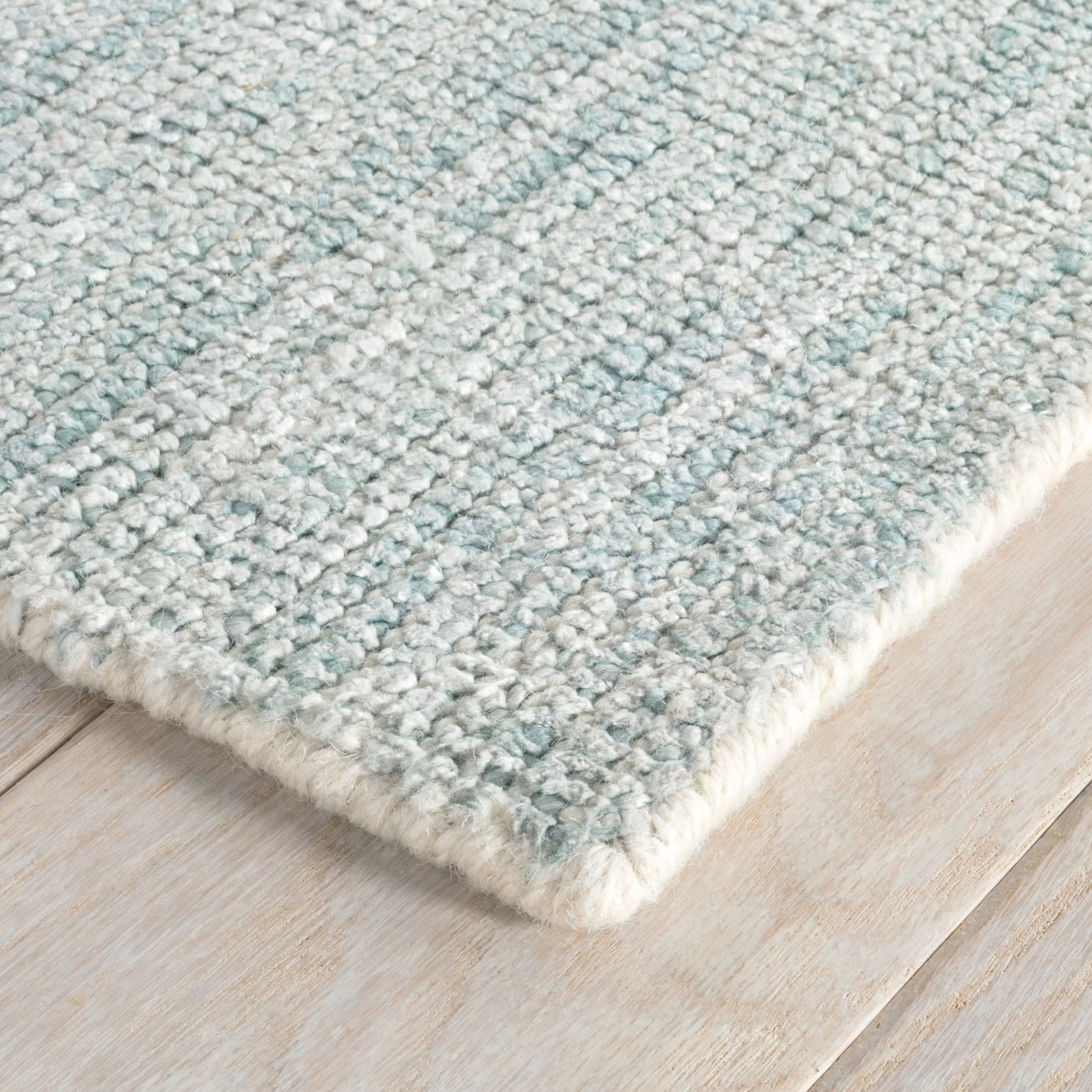 Quartz Handwoven Viscose/Cotton Rug | Ocean - Image 6