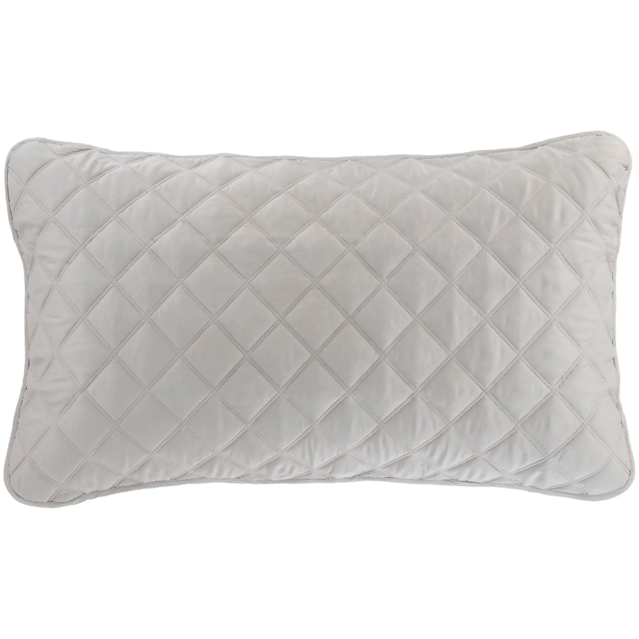 Quilted Silken Solid Sham | Grey - Image 2