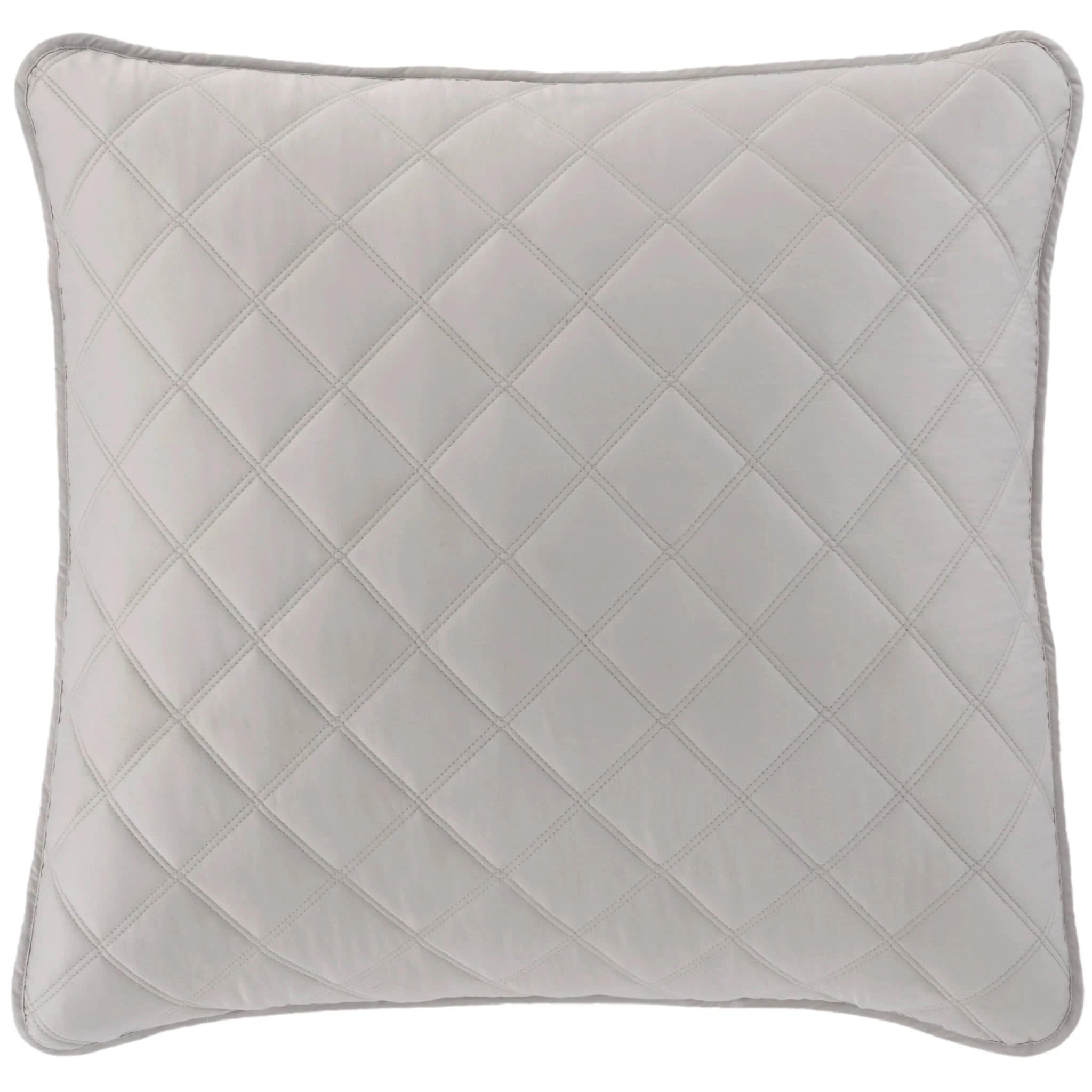 Quilted Silken Solid Sham | Grey - Image 3