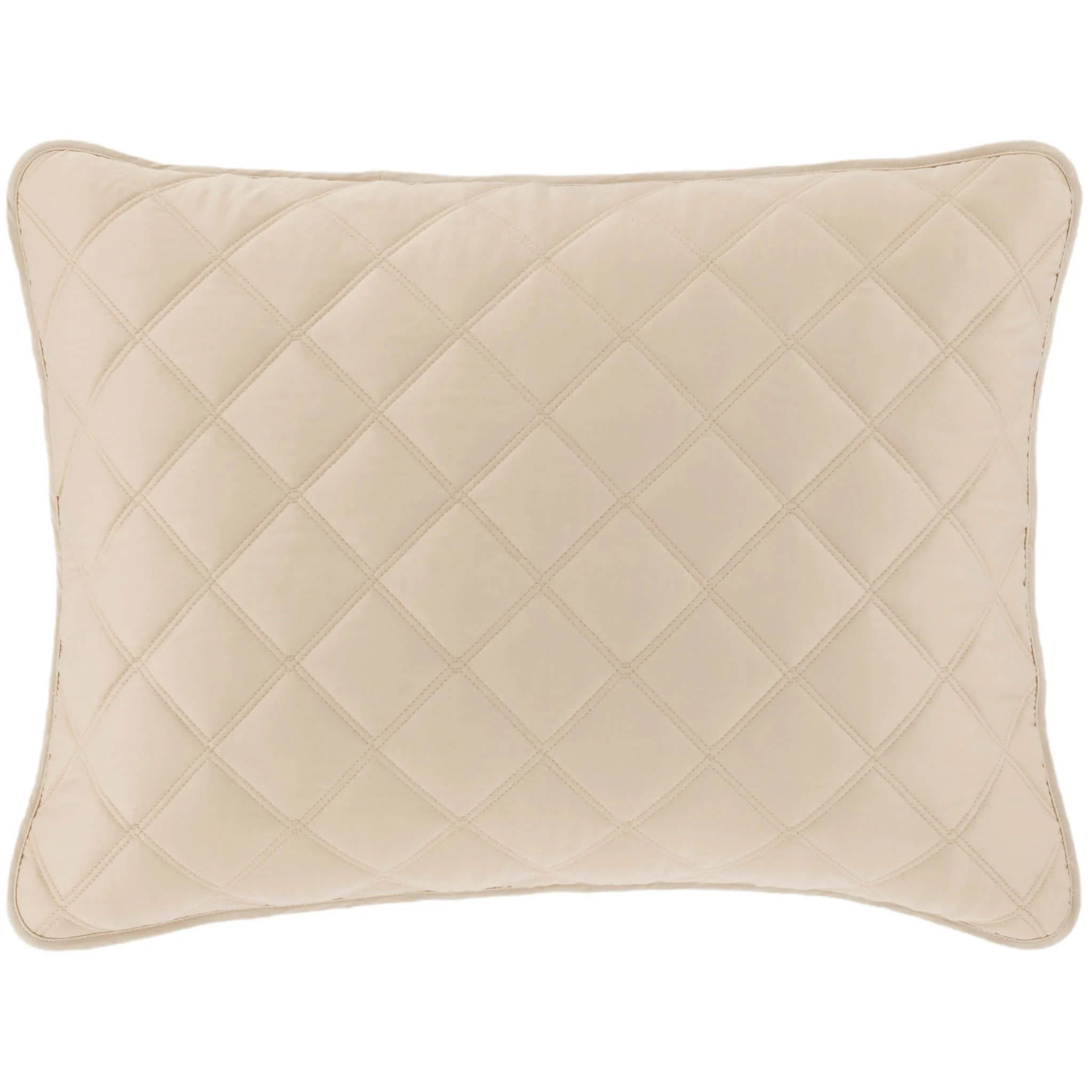 Quilted Silken Solid Sham | Sand - Image 4