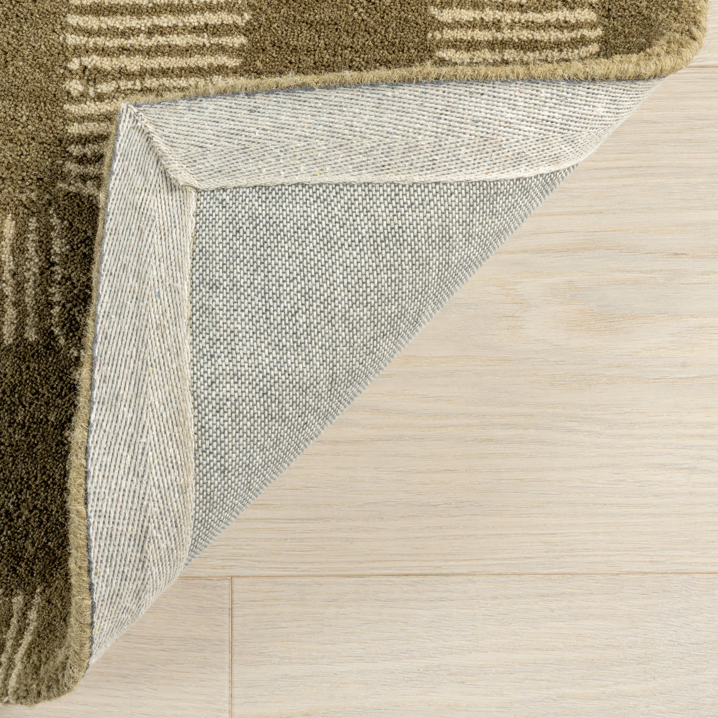 Quince Checked Wool Rug | Olive - Image 6