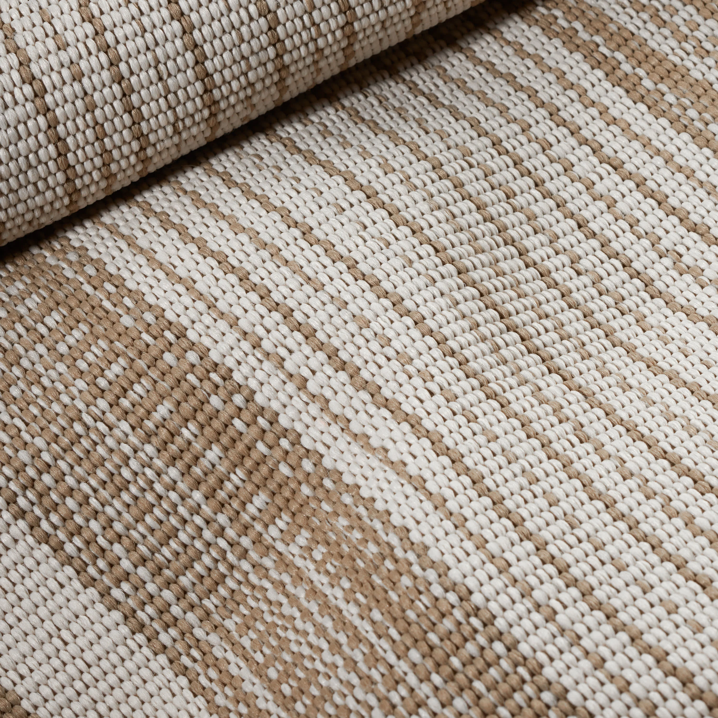 Quincy Stripe Handwoven Indoor/Outdoor Rug | Khaki - Image 4