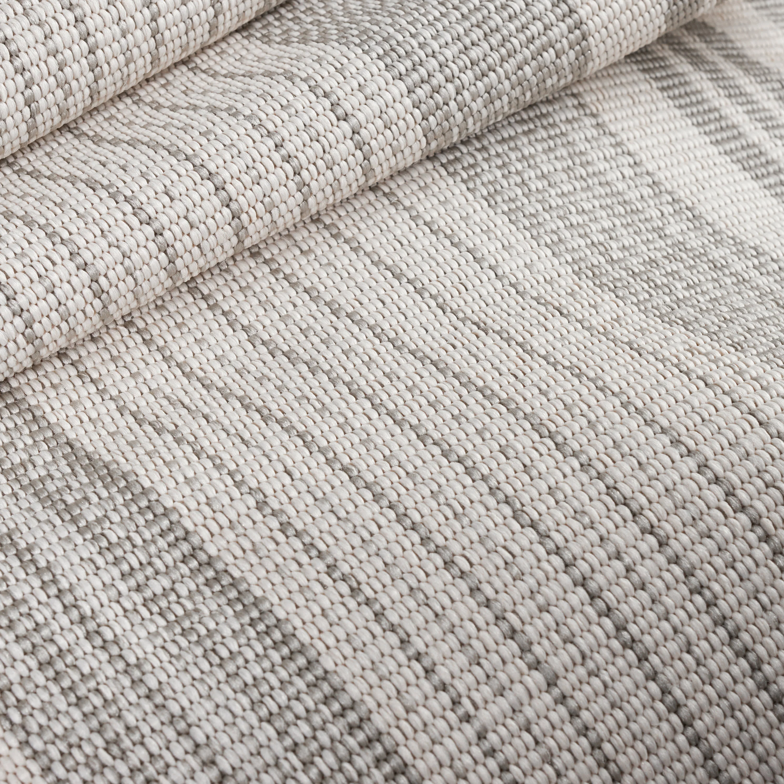 Quincy Stripe Handwoven Indoor/Outdoor Rug | Platinum - Image 4