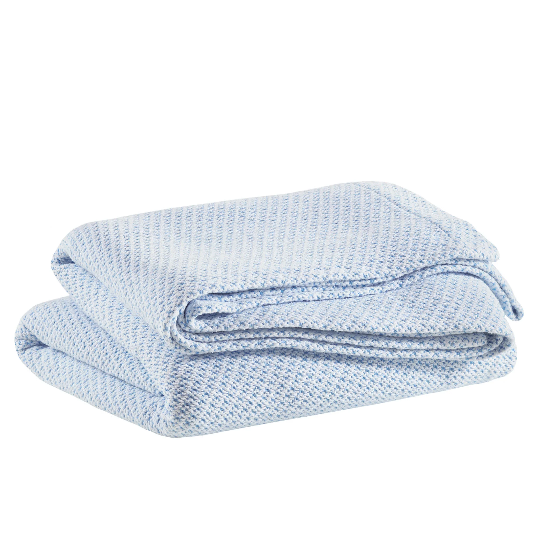 Quinn Cotton Blanket | French Blue - Image 2